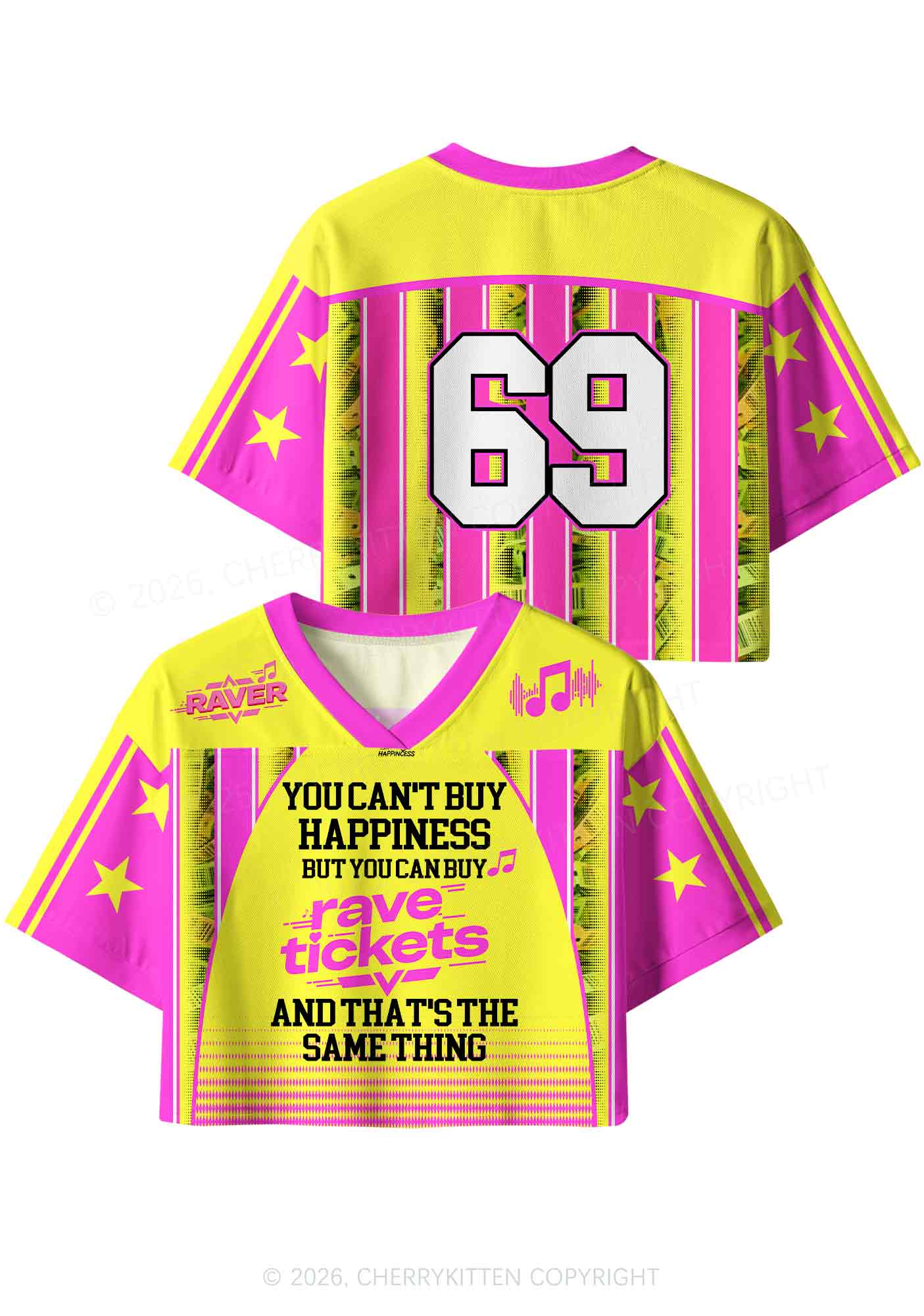 Rave Tickets Y2K Crop Sport Jersey Shirts Cherrykitten - Image 4