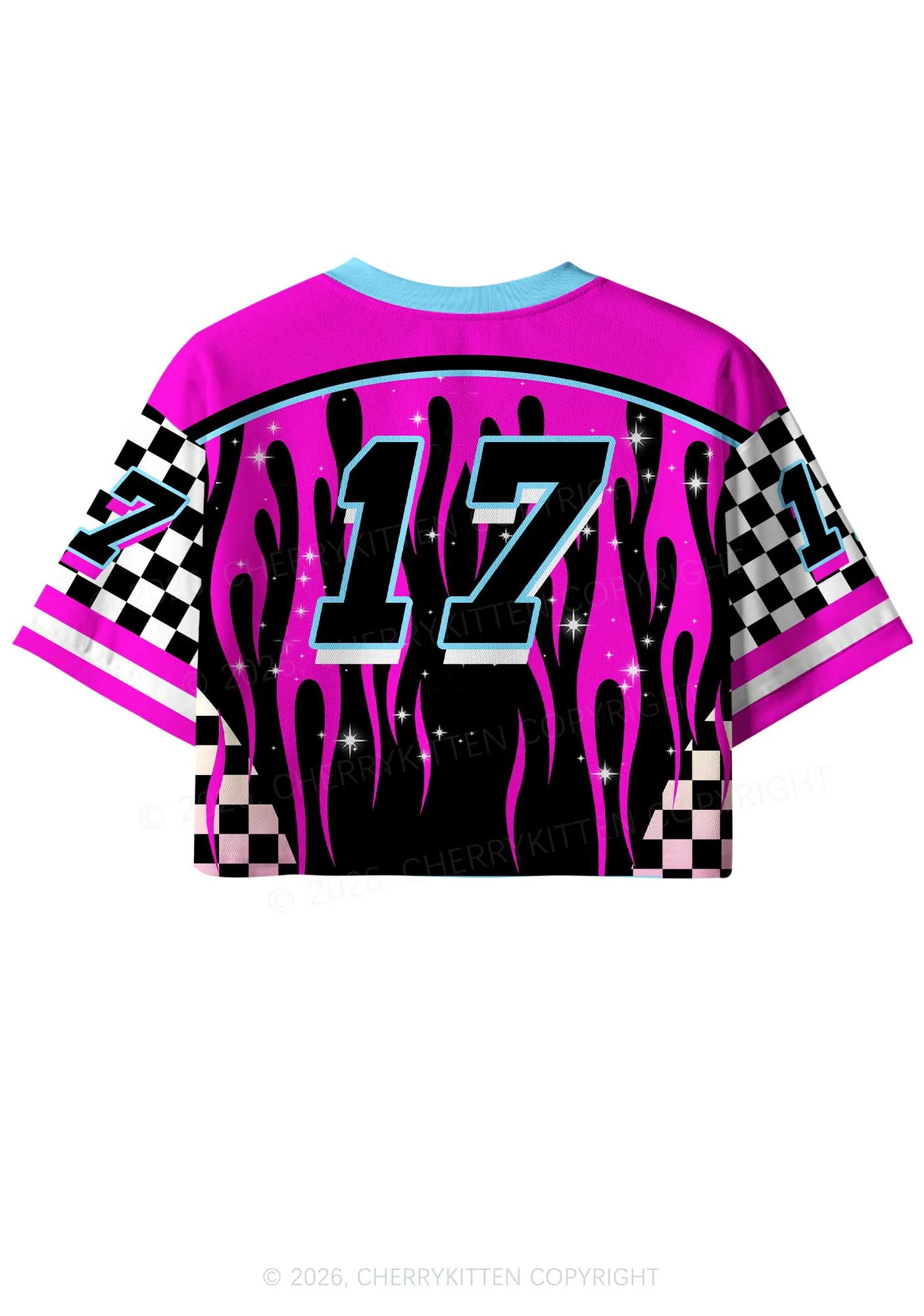 Rave Till You Cry Y2K Crop Sport Jersey Shirts Cherrykitten - Image 4