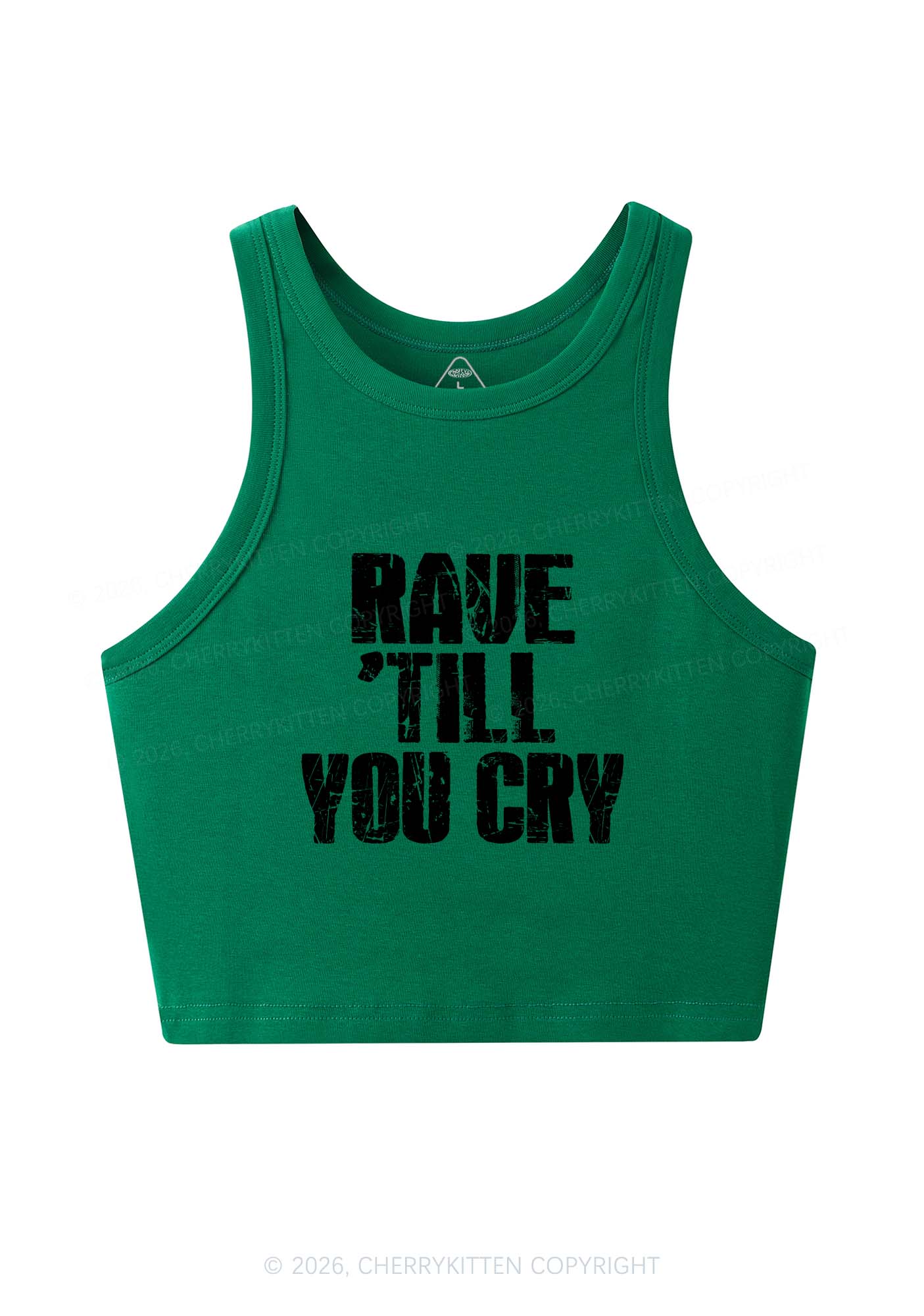 Rave Till You Cry Y2K Crop Tank Top Cherrykitten - Image 10