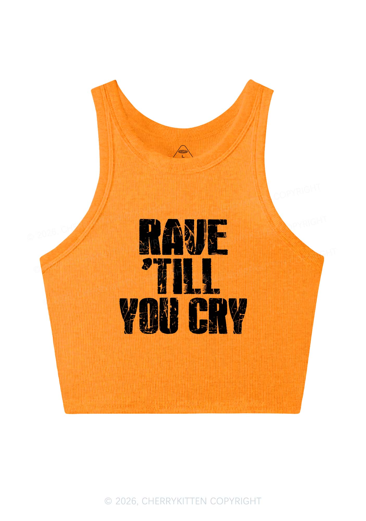 Rave Till You Cry Y2K Crop Tank Top Cherrykitten - Image 7