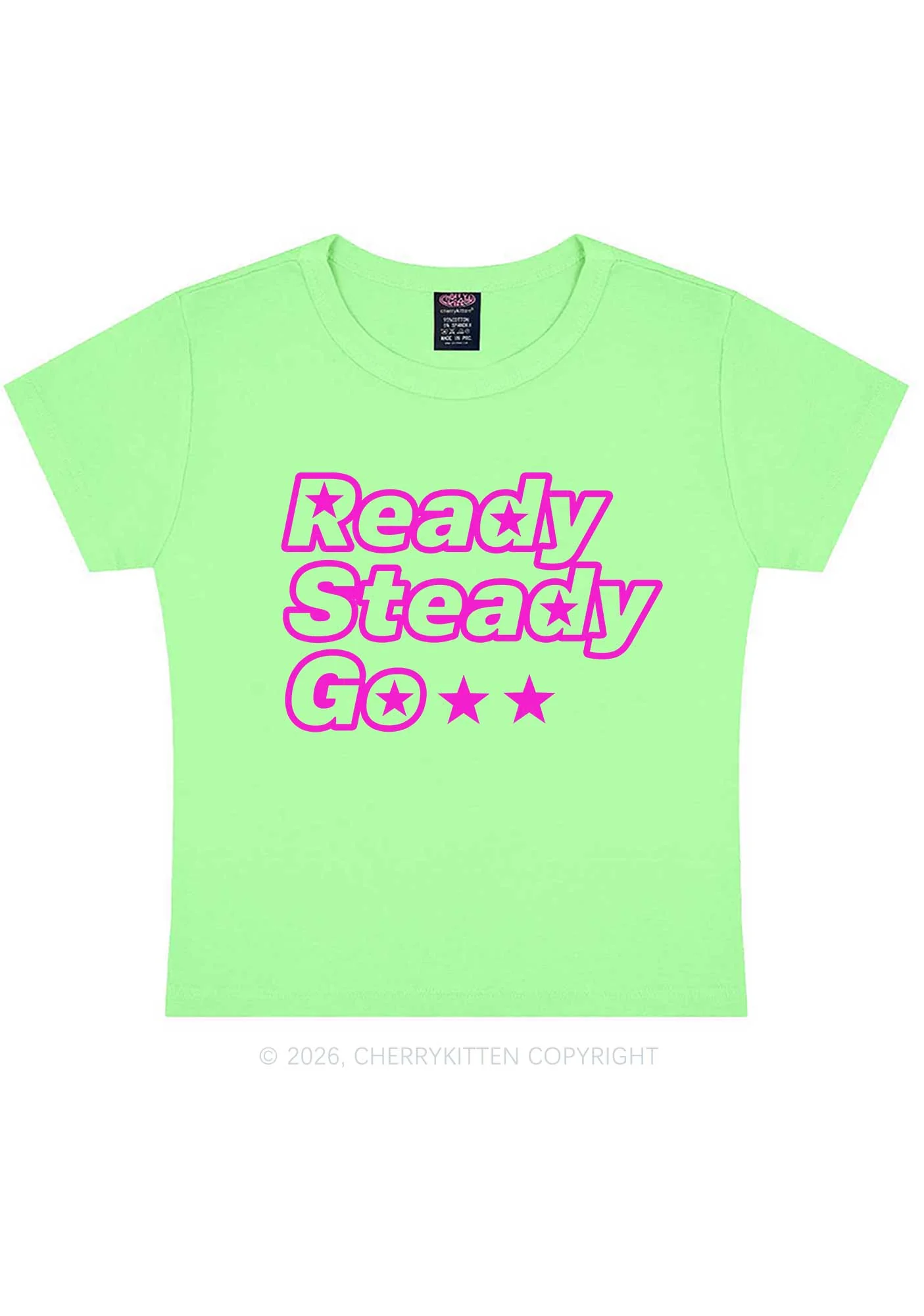 Ready Steady Go Y2K Baby Tee Cherrykitten - Image 12