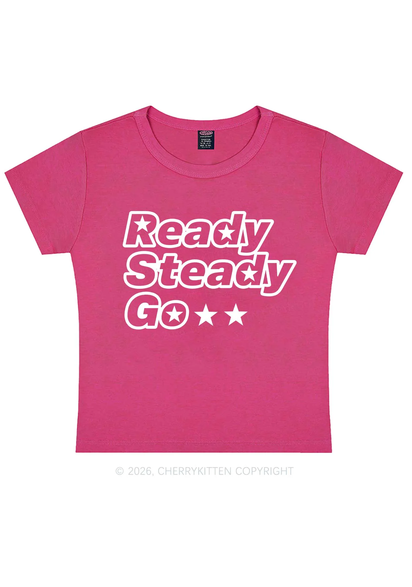 Ready Steady Go Y2K Baby Tee Cherrykitten - Image 6