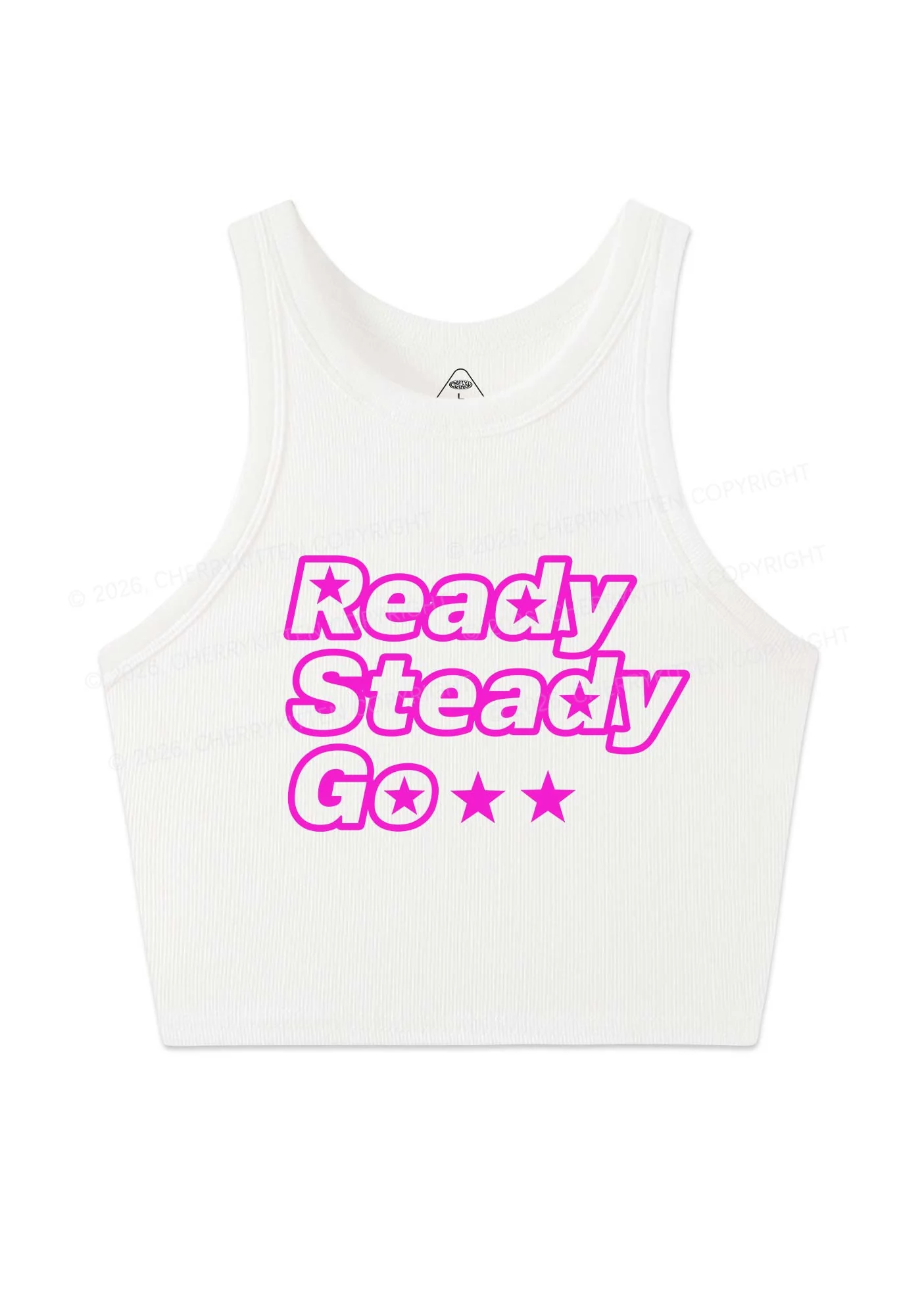 Ready Steady Go Y2K Crop Tank Top Cherrykitten - Image 5