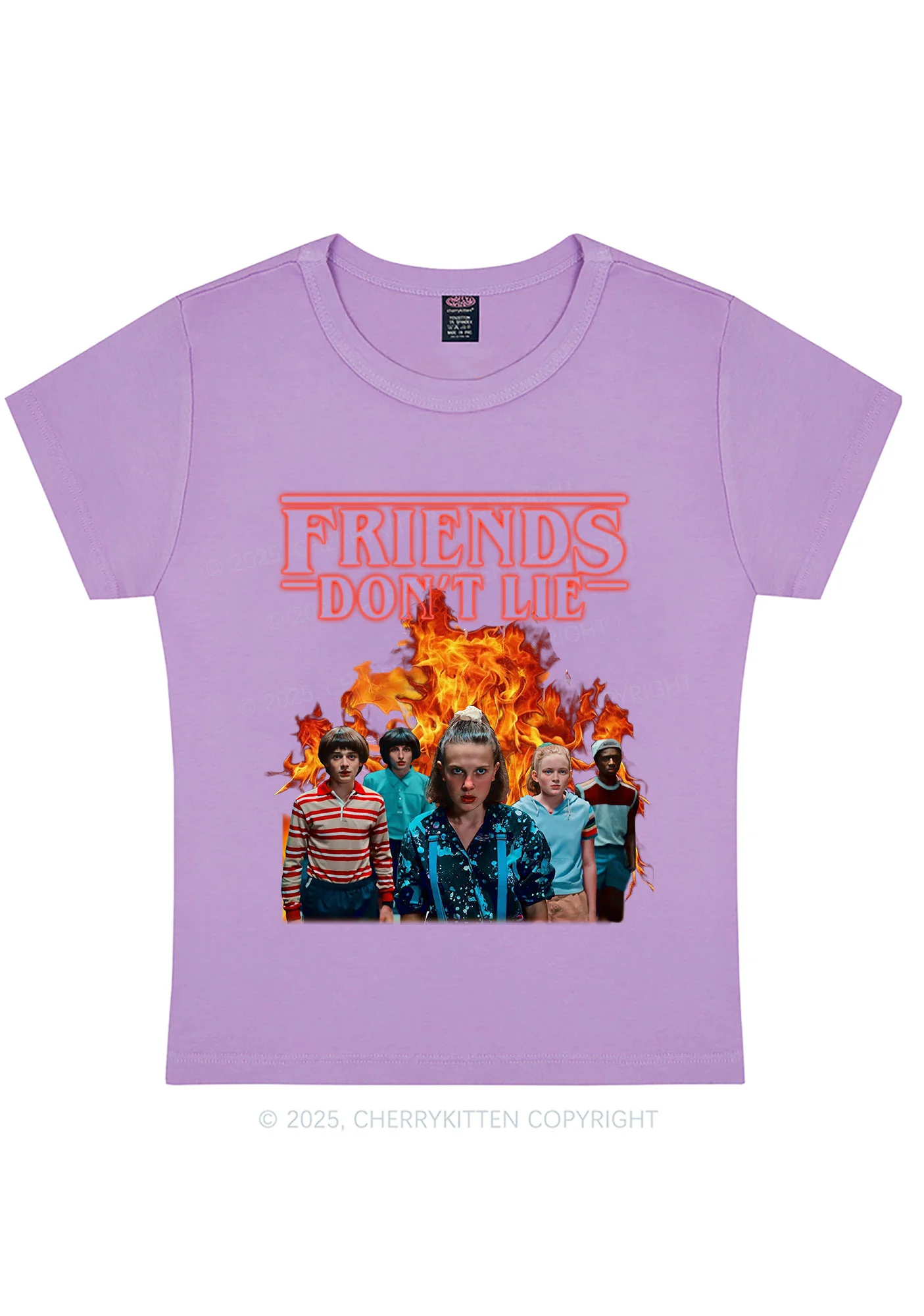 Real Friends Y2K Baby Tee Cherrykitten - Image 5