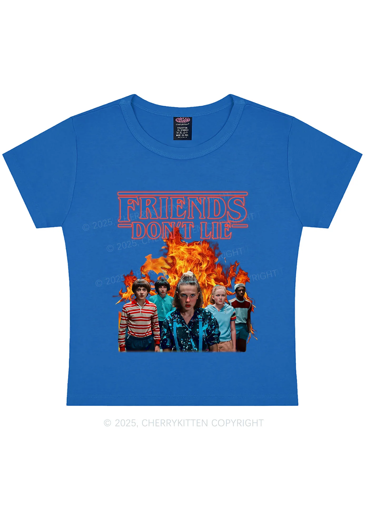 Real Friends Y2K Baby Tee Cherrykitten - Image 7