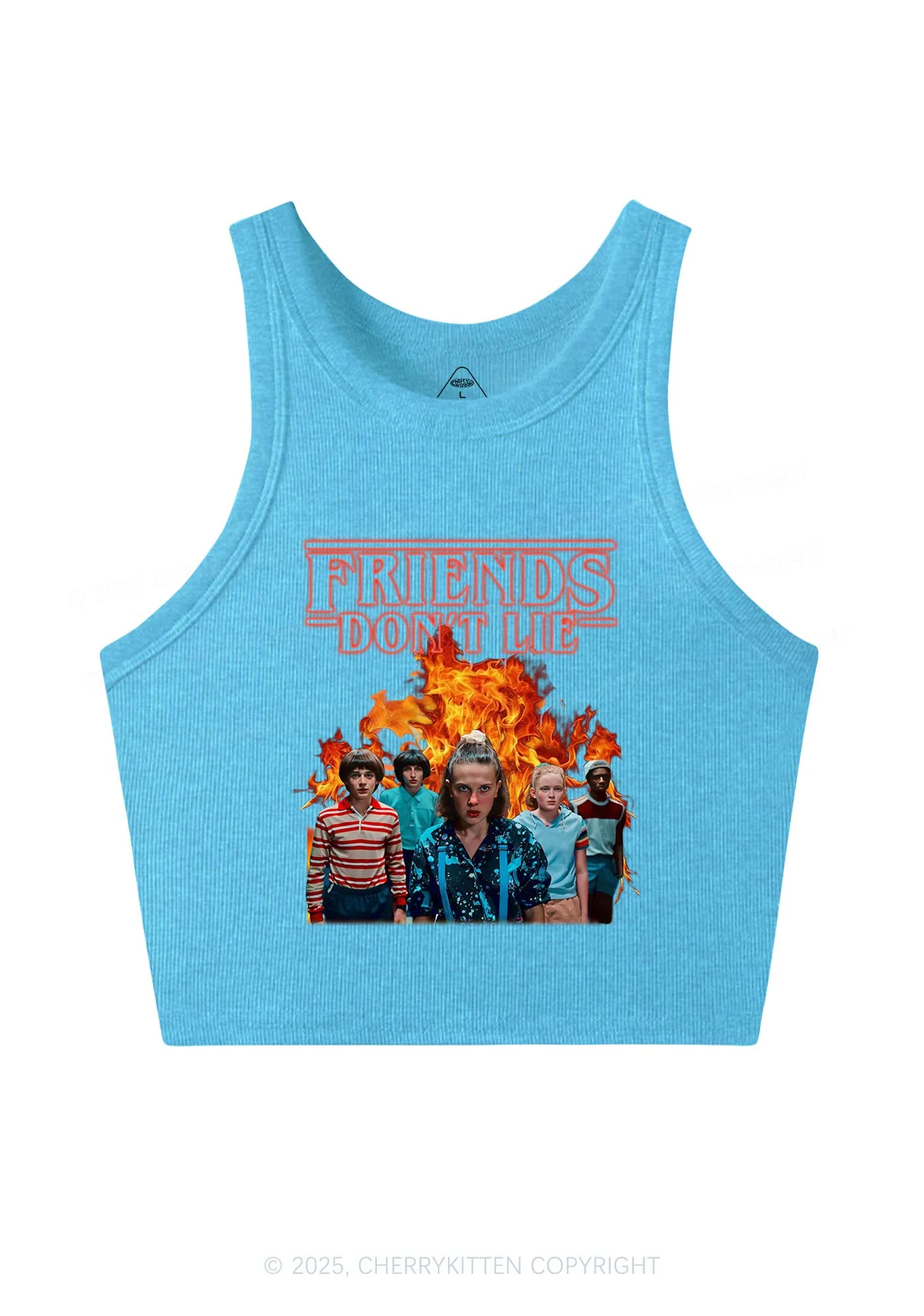 Real Friends Y2K Crop Tank Top Cherrykitten - Image 5
