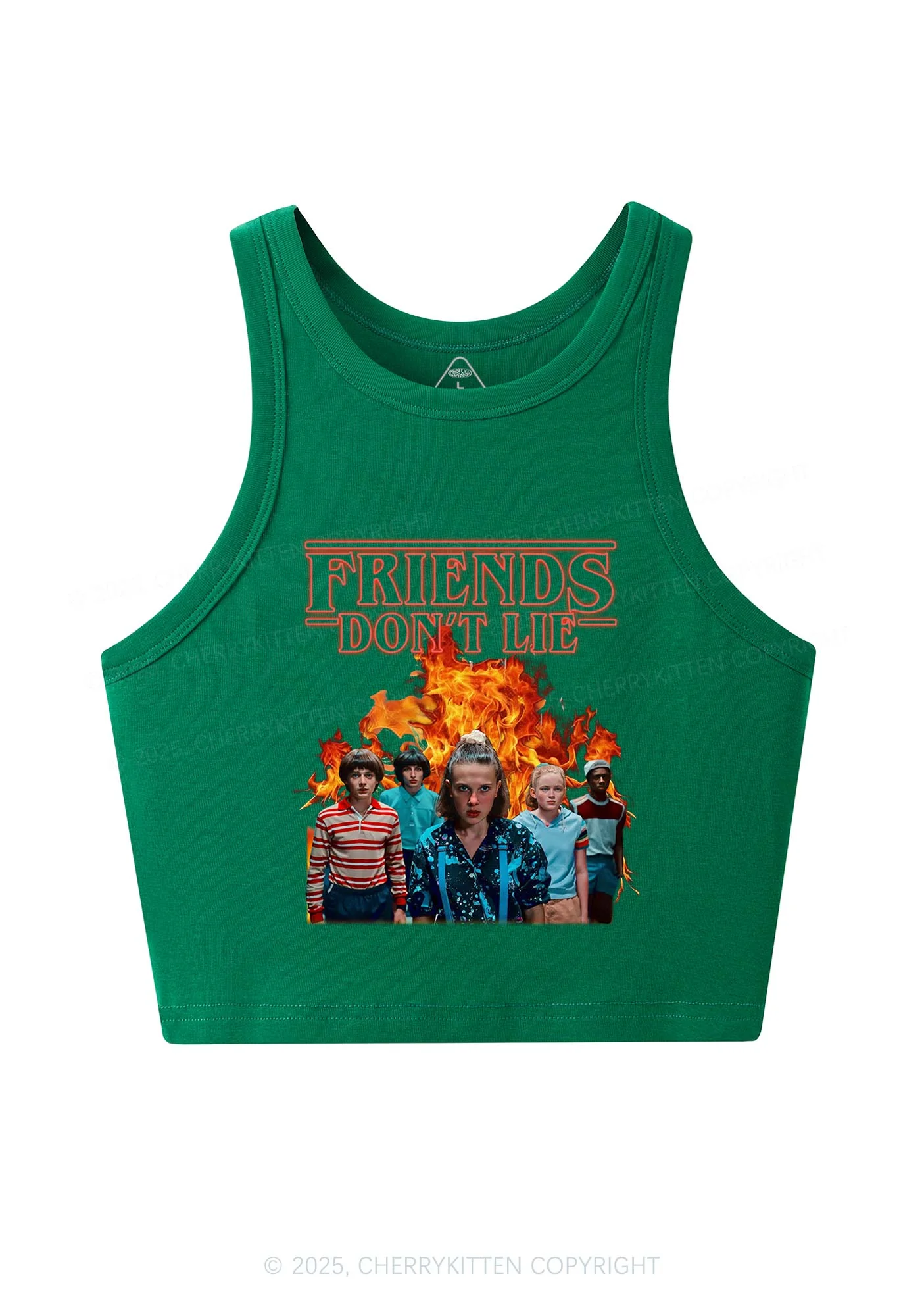 Real Friends Y2K Crop Tank Top Cherrykitten - Image 6