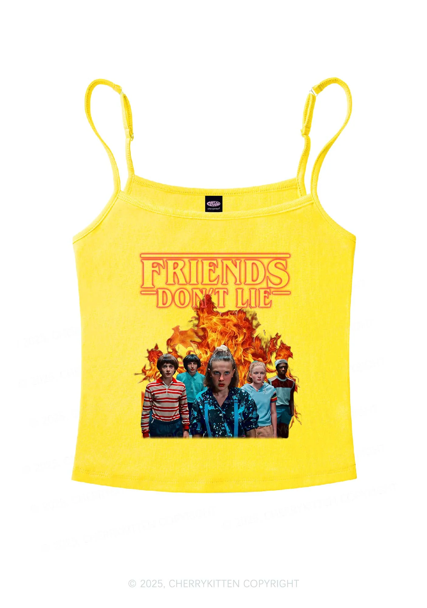 Real Friends Y2K Spaghetti Strap Cami Cherrykitten - Image 4