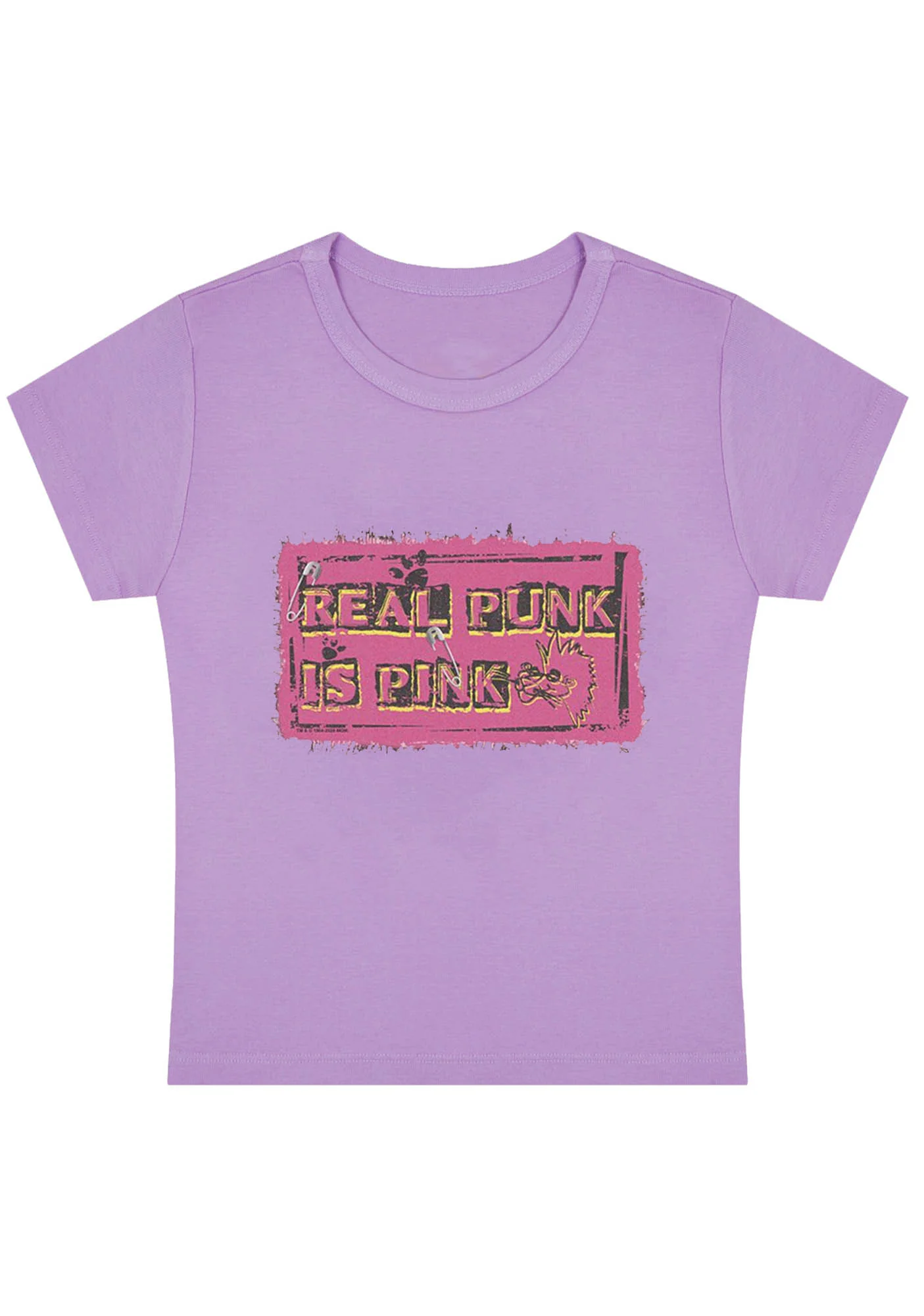 Real Punk Is Pink Y2K Baby Tee - Image 4