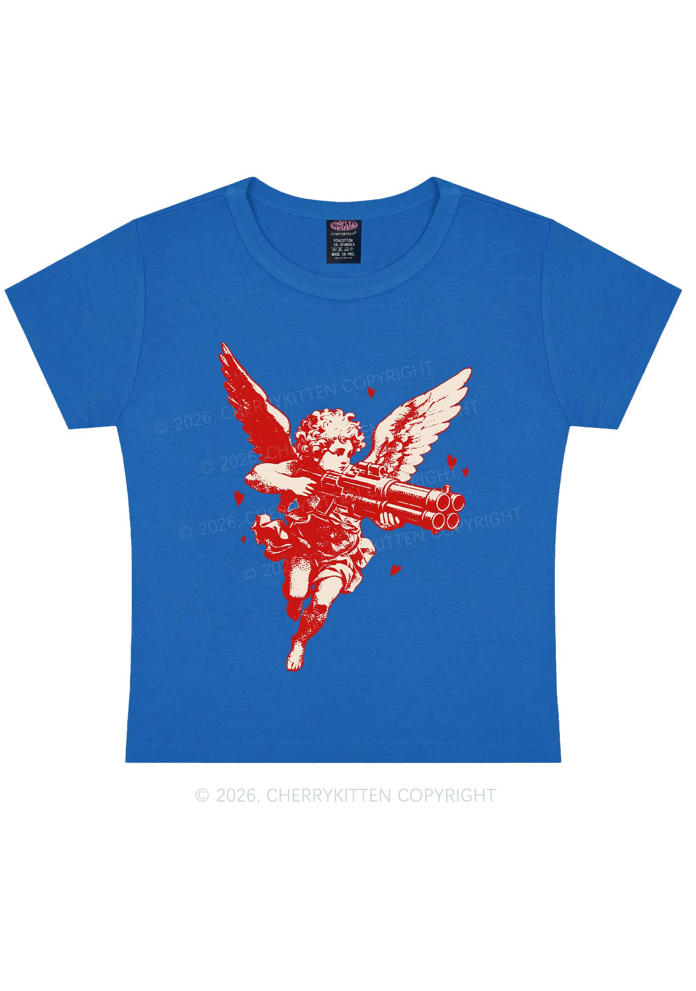 Rebel Cupid Valentine's Day Y2K Baby Tee Cherrykitten - Image 10