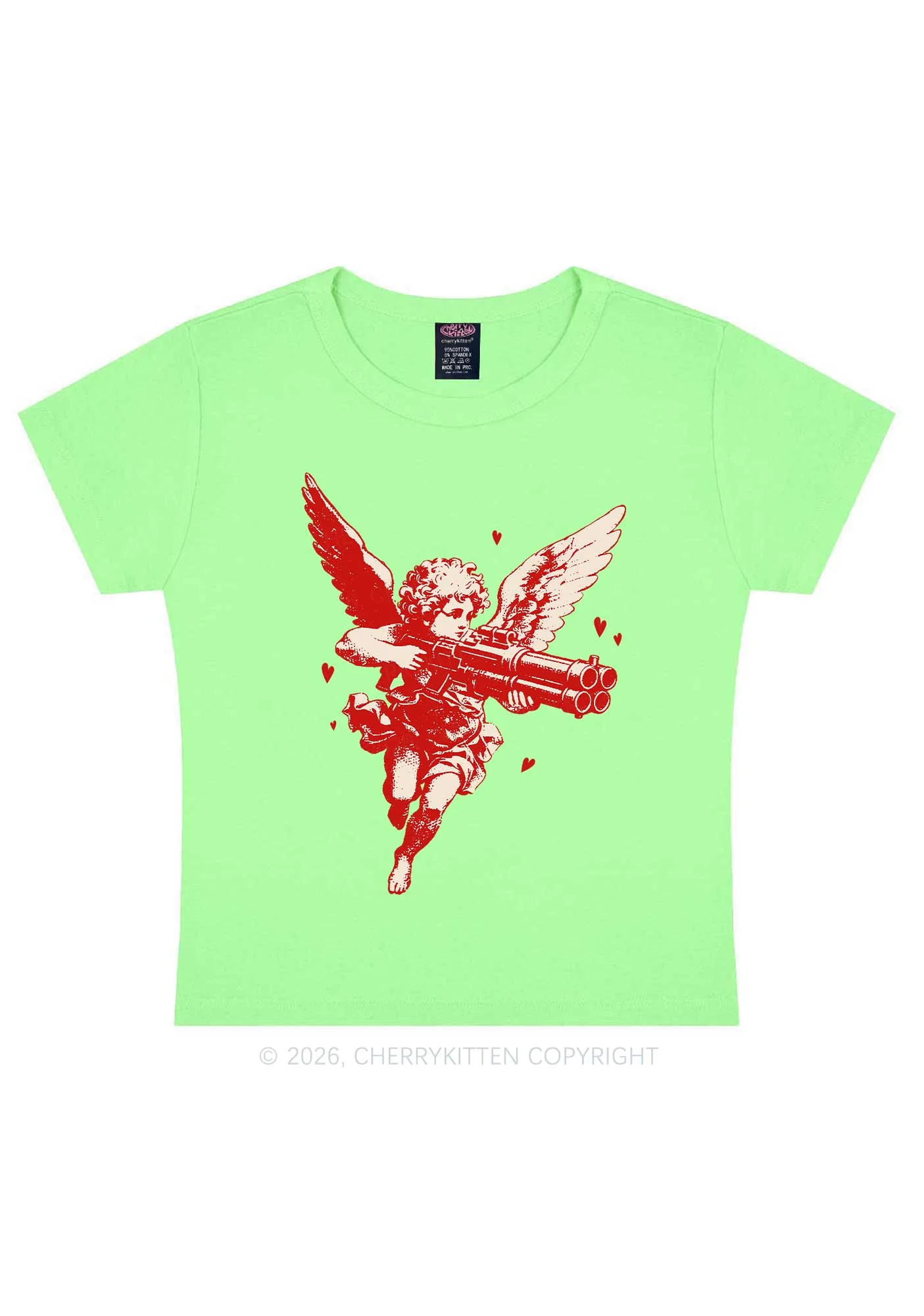 Rebel Cupid Valentine's Day Y2K Baby Tee Cherrykitten - Image 12