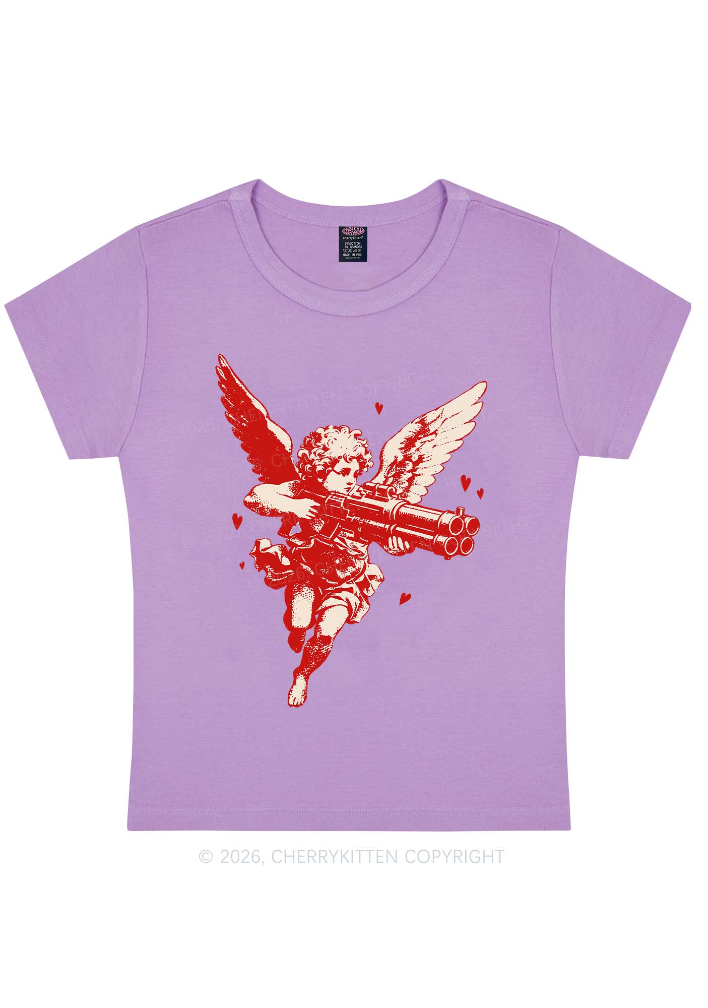 Rebel Cupid Valentine's Day Y2K Baby Tee Cherrykitten - Image 5