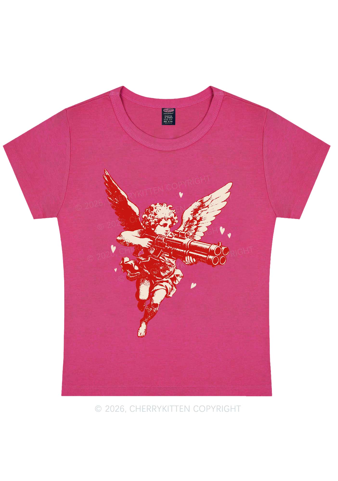 Rebel Cupid Valentine's Day Y2K Baby Tee Cherrykitten - Image 8