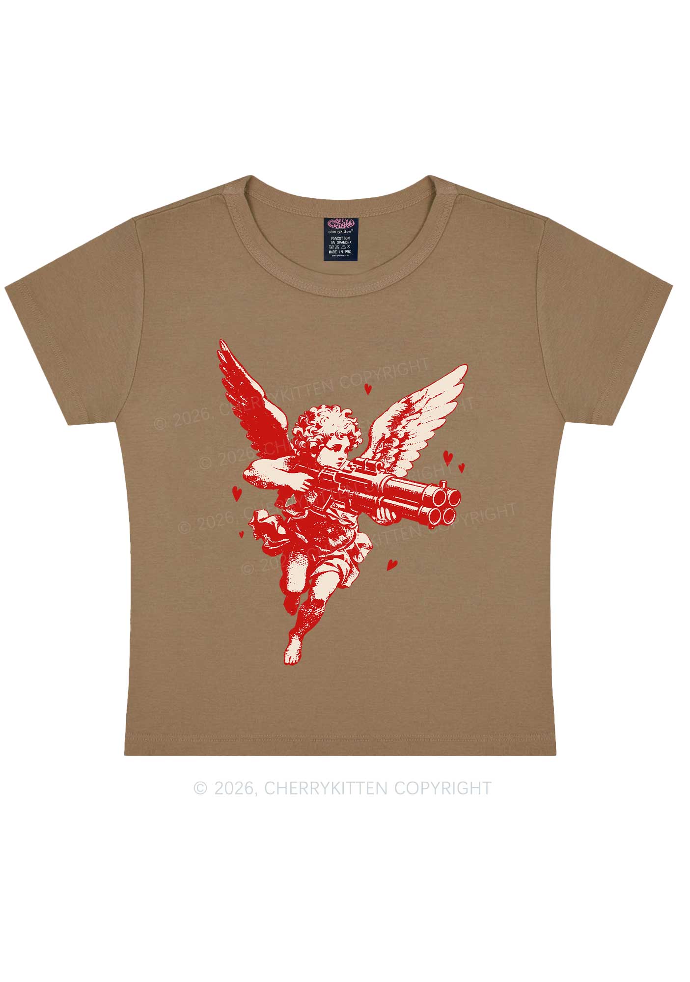 Rebel Cupid Valentine's Day Y2K Baby Tee Cherrykitten - Image 9