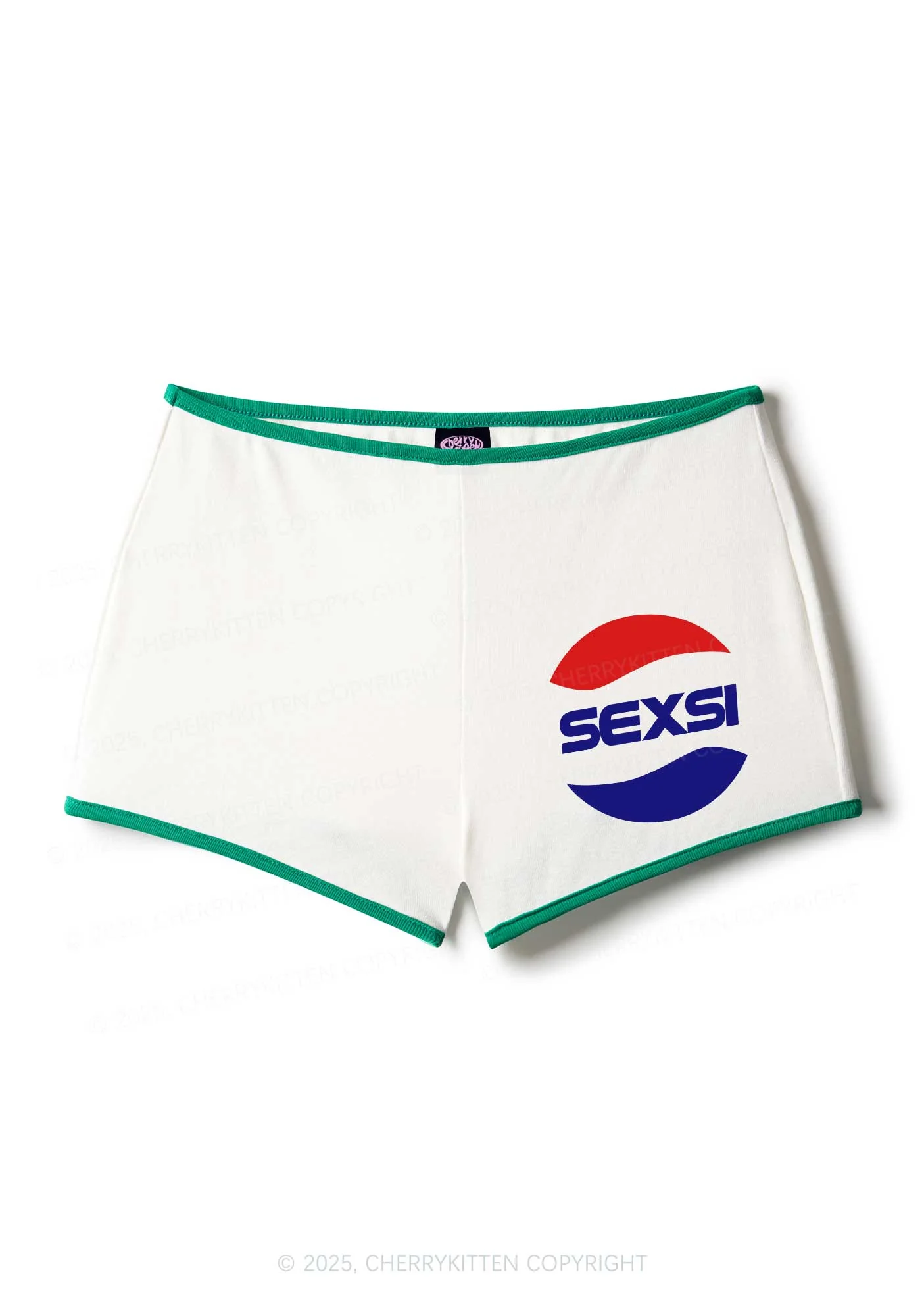 Red Blue Sexsi Y2K Booty Shorts Cherrykitten - Image 2