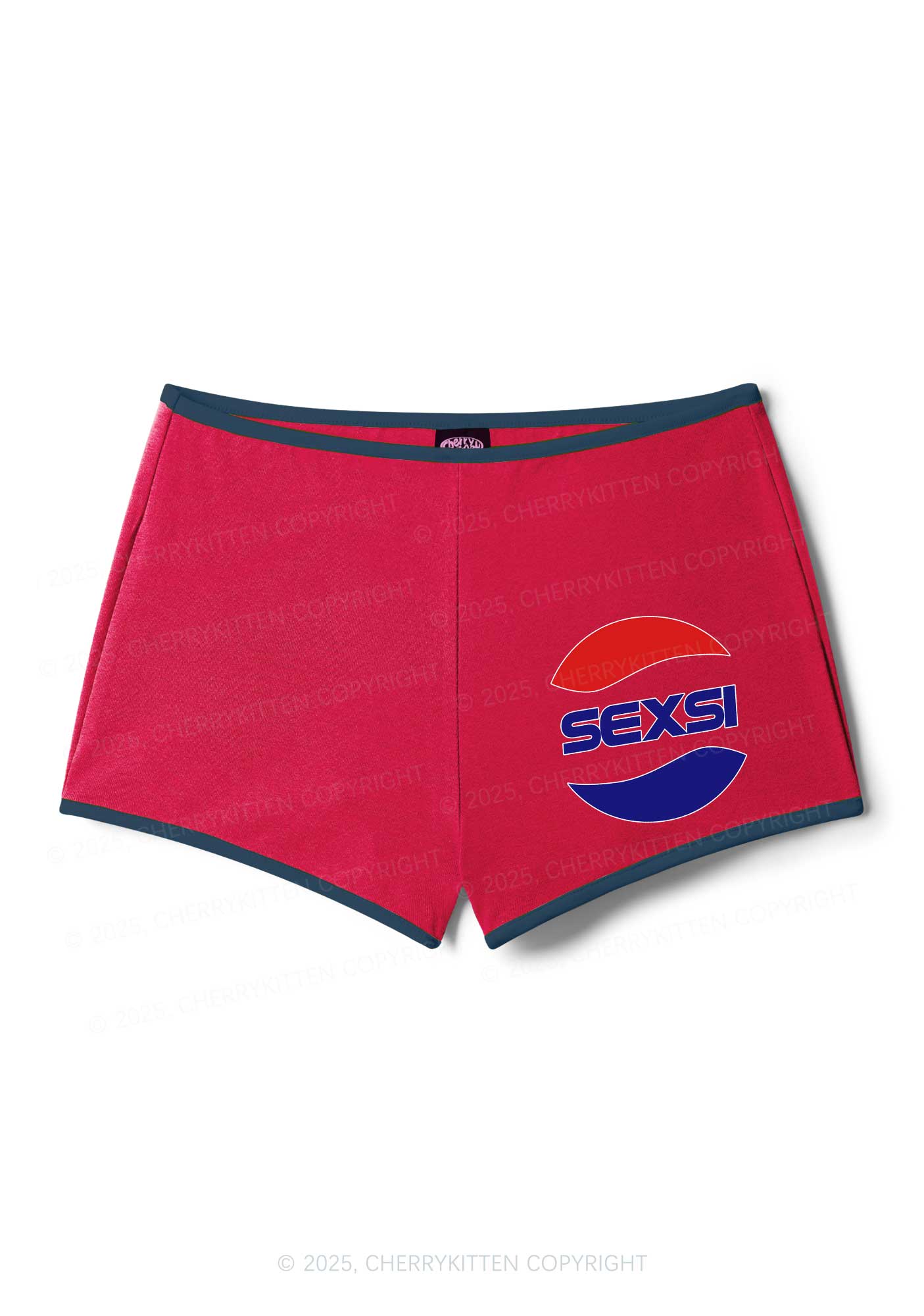 Red Blue Sexsi Y2K Booty Shorts Cherrykitten - Image 4