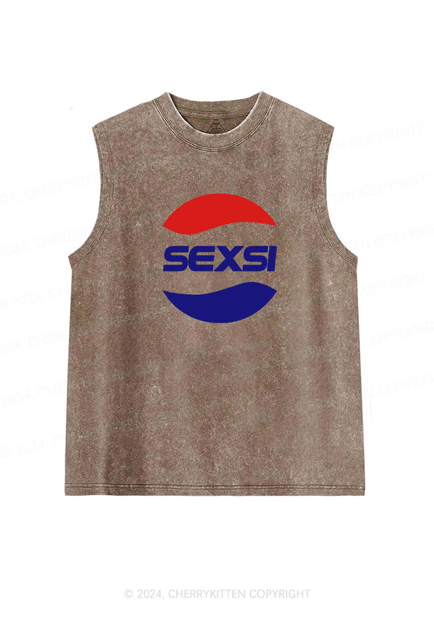 Red Blue Sexsi Y2K Washed Tank Cherrykitten - Image 6