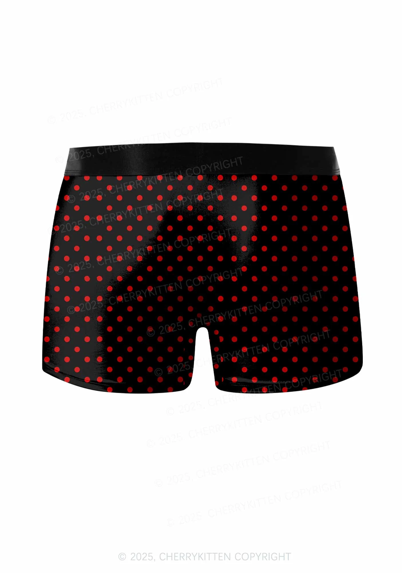 Red Dots On Black Valentine's Day Y2K Print Couples Boxer Briefs Set Cherrykitten - Image 3