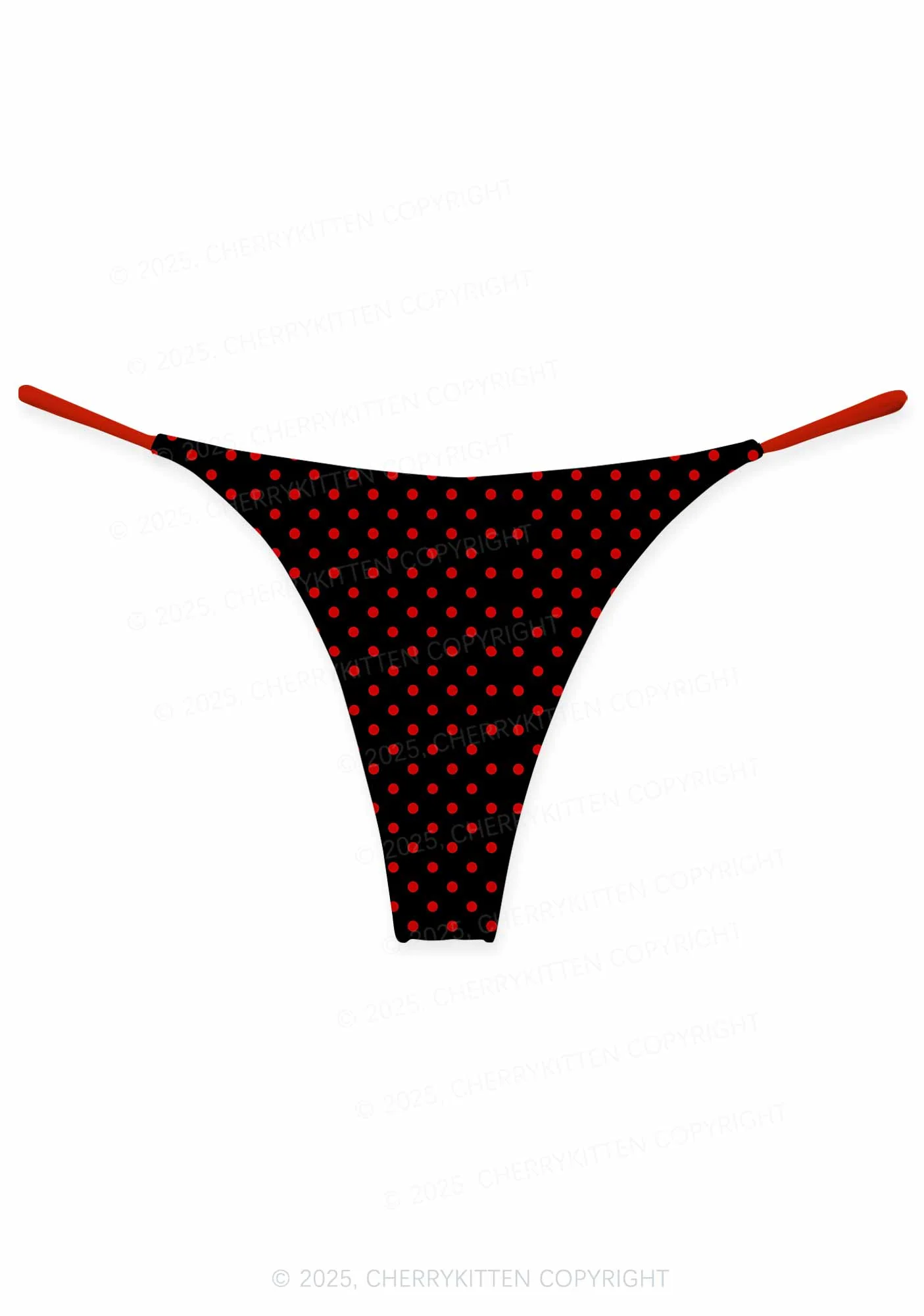 Red Dots On Black Valentine's Day Y2K Print Couples Boxer Thong Set Cherrykitten - Image 2