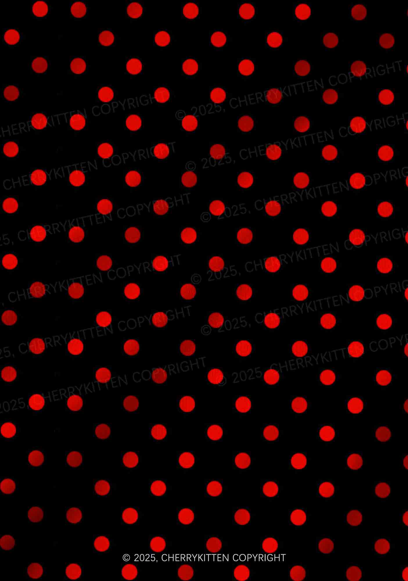 Red Dots On Black Valentine's Day Y2K Print Long Sleeve Pajama Set Cherrykitten - Image 3