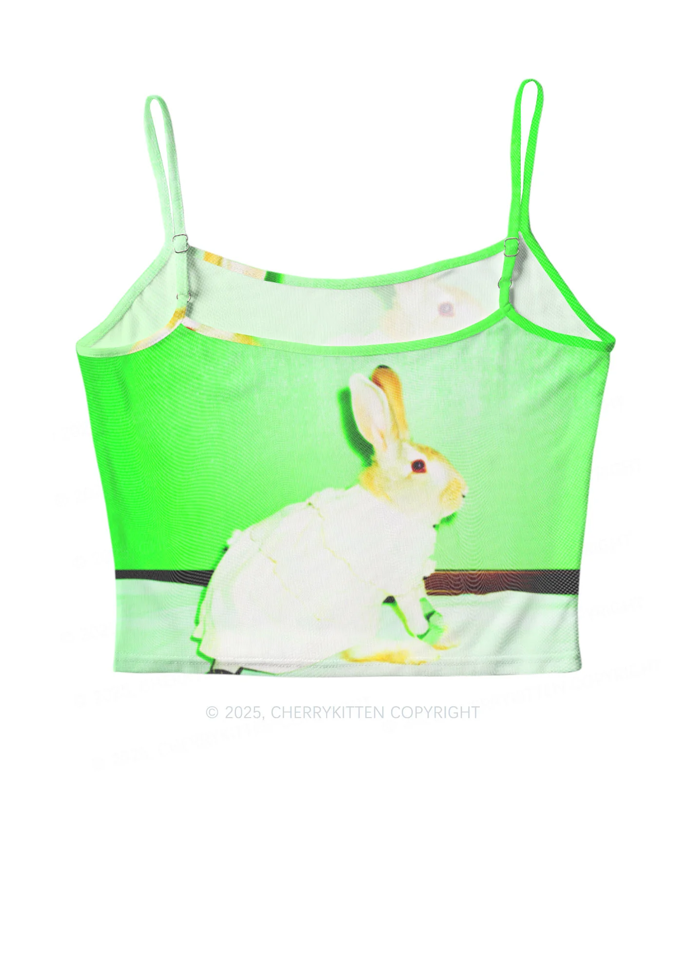 Red Eyed Rabbit Y2K Mesh Cami Tank Cherrykitten - Image 3