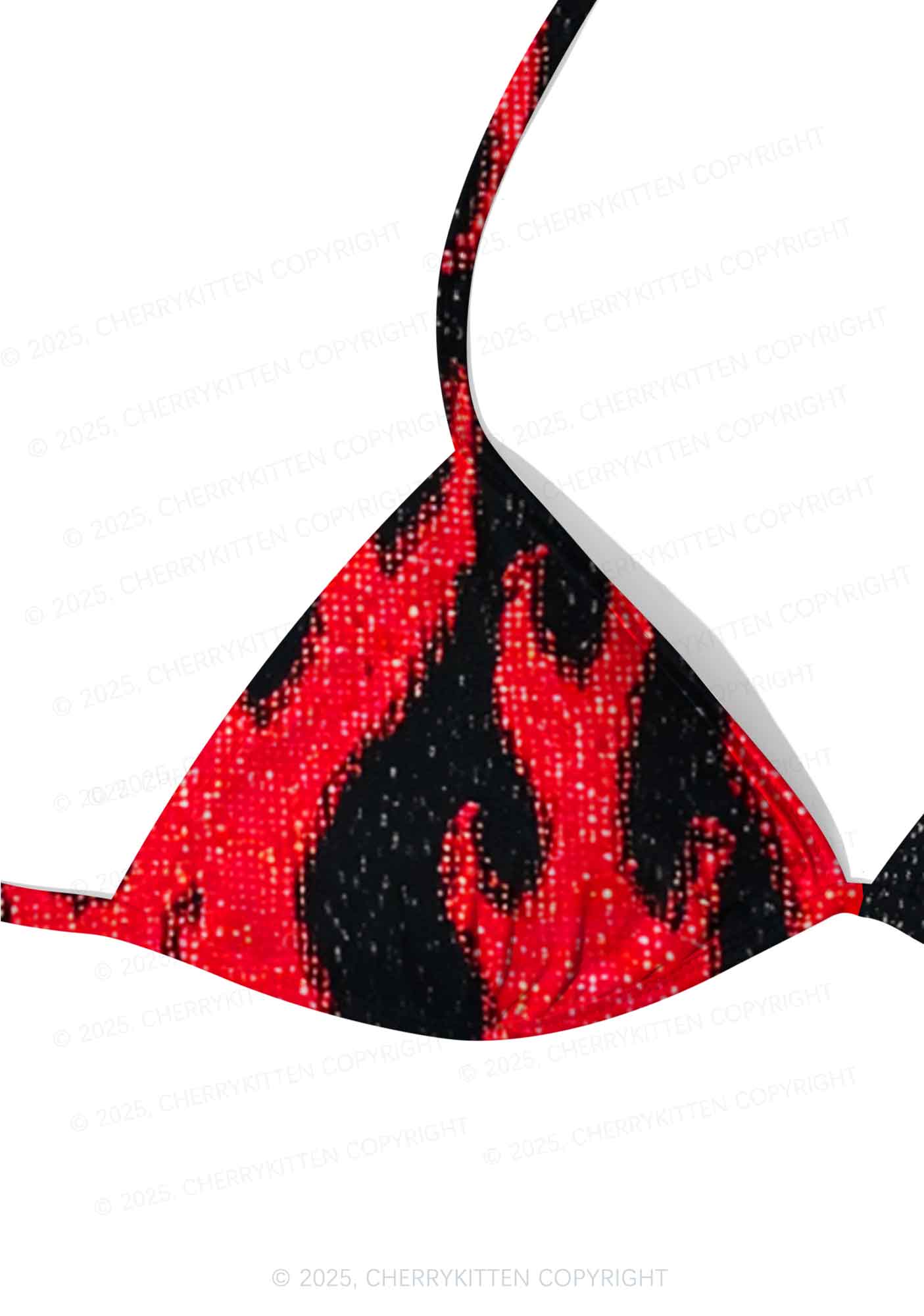 Red Flame Y2K Print Bikini Set Cherrykitten - Image 4