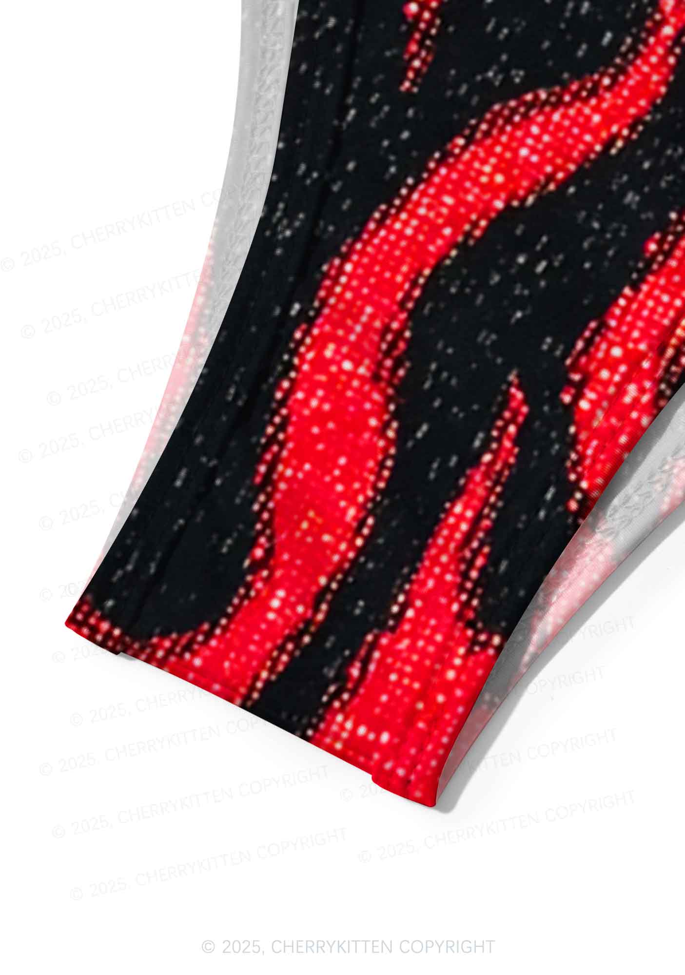 Red Flame Y2K Print Bikini Set Cherrykitten - Image 6