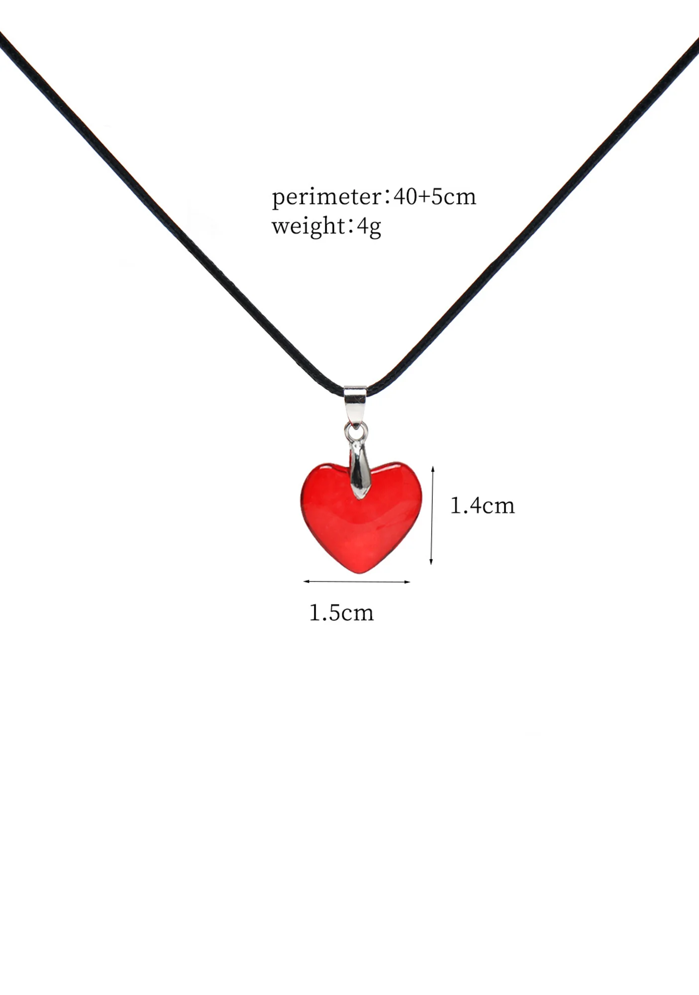Red Heart Y2K Necklace Cherrykitten - Image 3