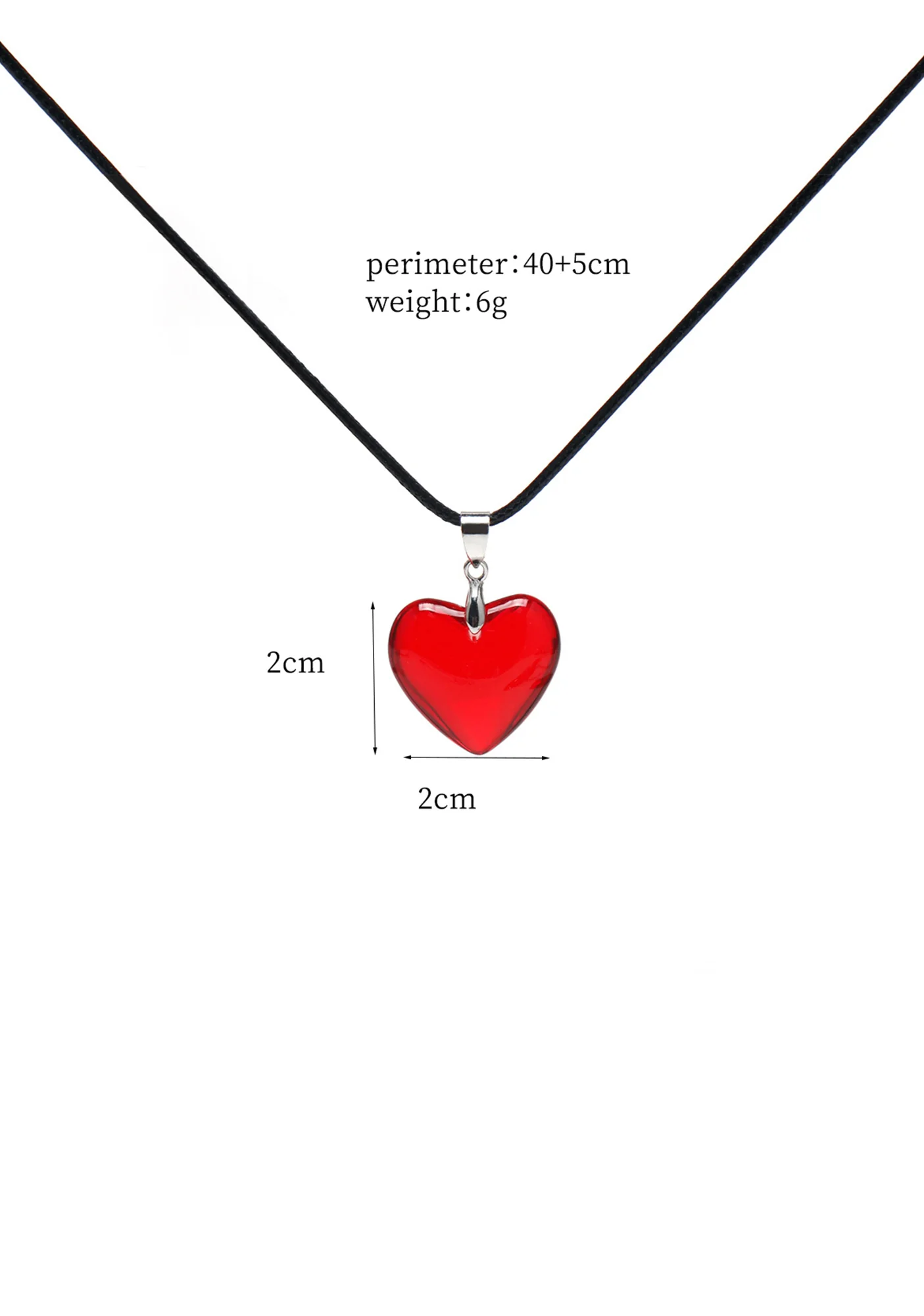 Red Heart Y2K Necklace Cherrykitten - Image 4