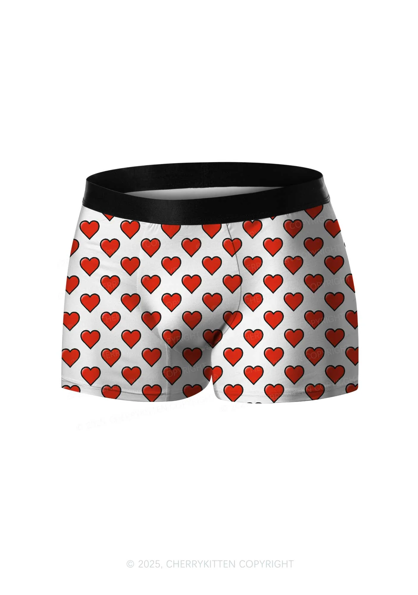 Red Heart Y2K Print Men Boxer Briefs Cherrykitten - Image 3