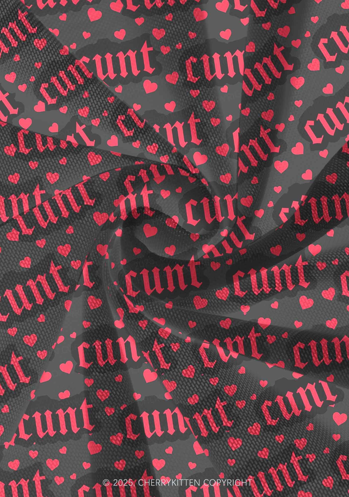 Red Hearts Cxxt Valentine's Day Y2K Print Mini Layered Skirt Cherrykitten - Image 4