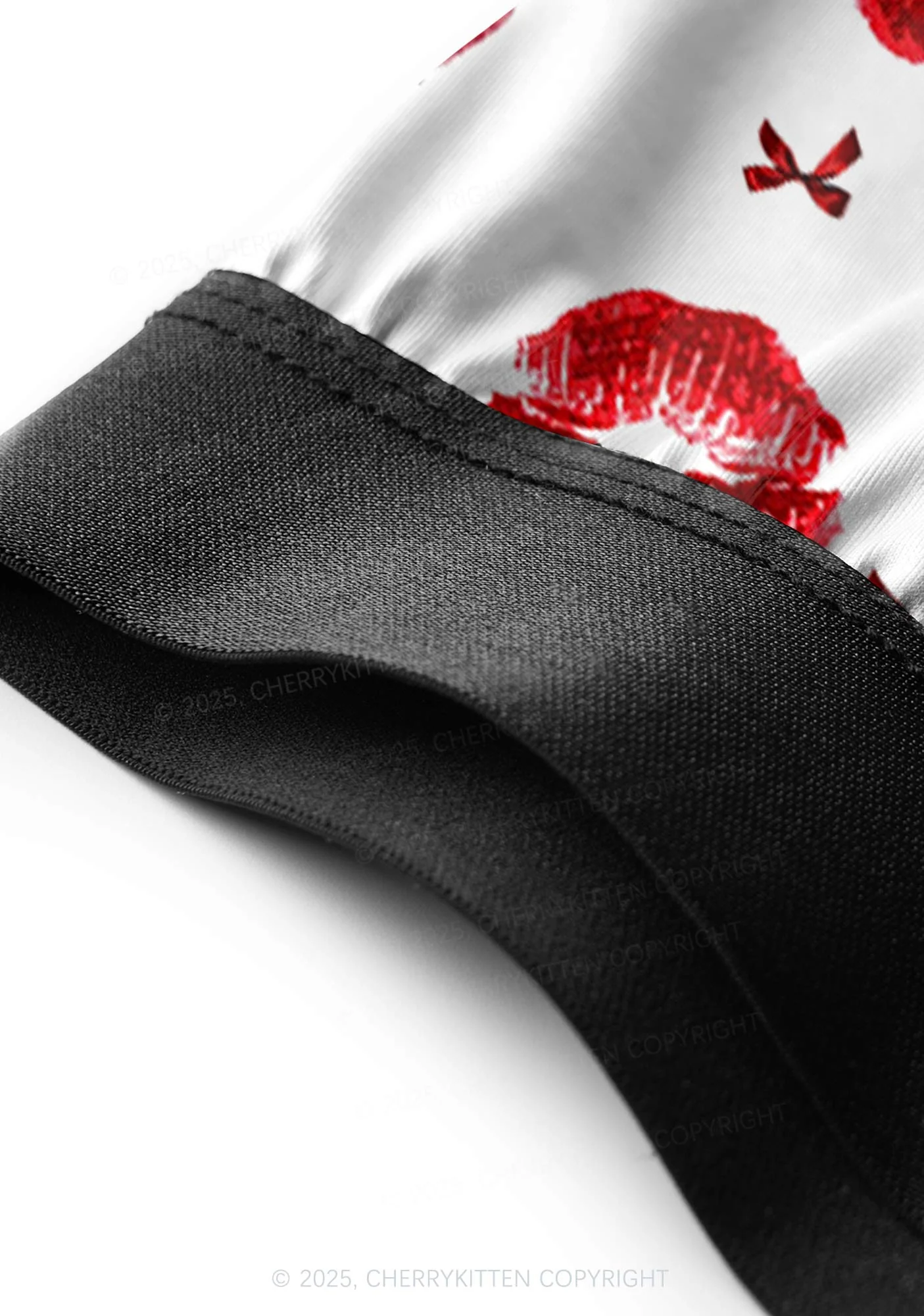 Red Lips Bows Valentine's Day Y2K Print Couples Boxer Briefs Set Cherrykitten - Image 5