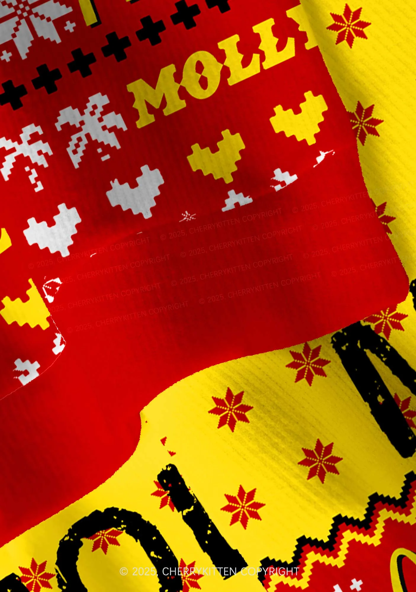 Red Molly Y2K Christmas Cardigan Knit Sweatshirt Cherrykitten - Image 6