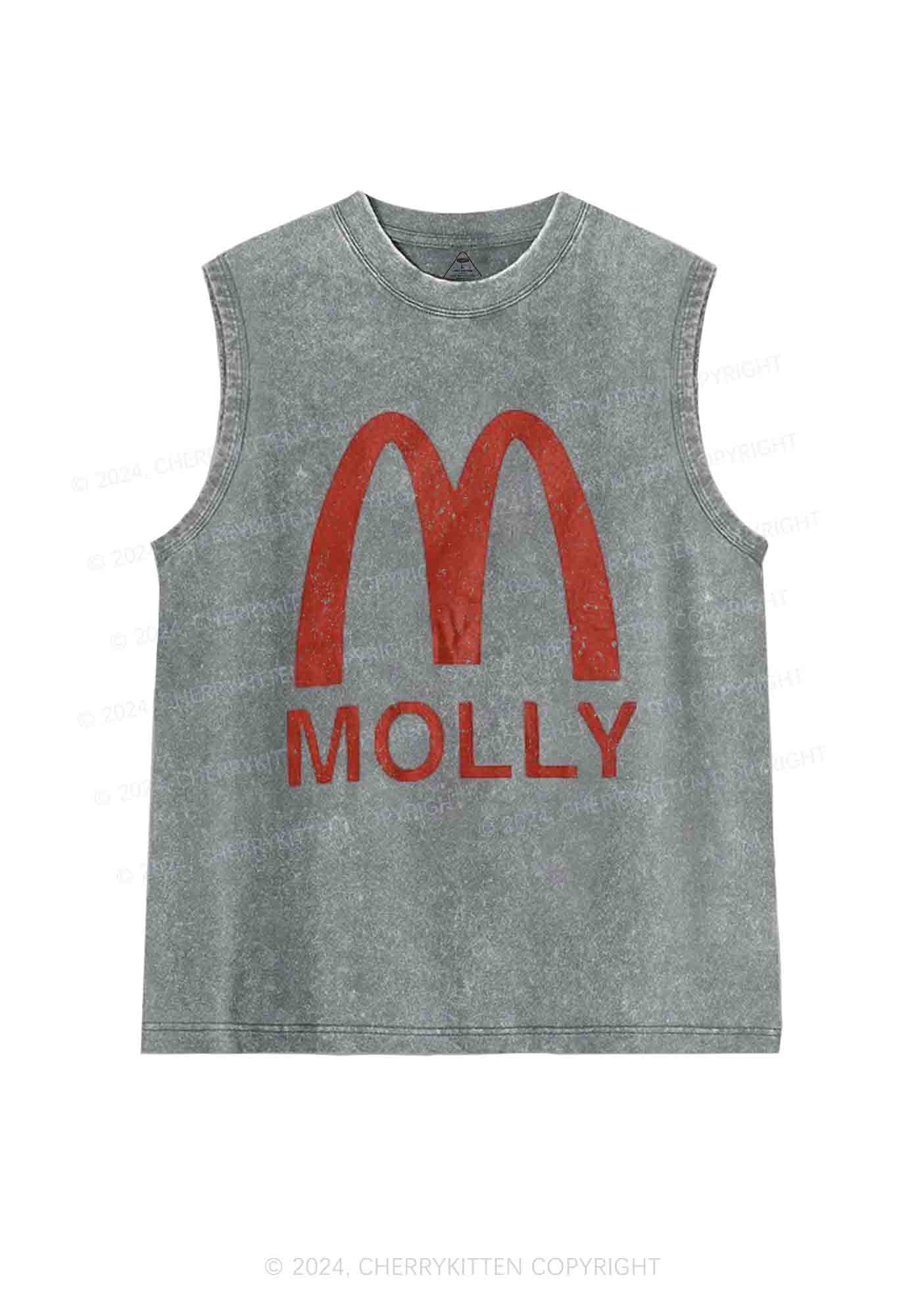 Red Molly Y2K Washed Tank Cherrykitten - Image 5