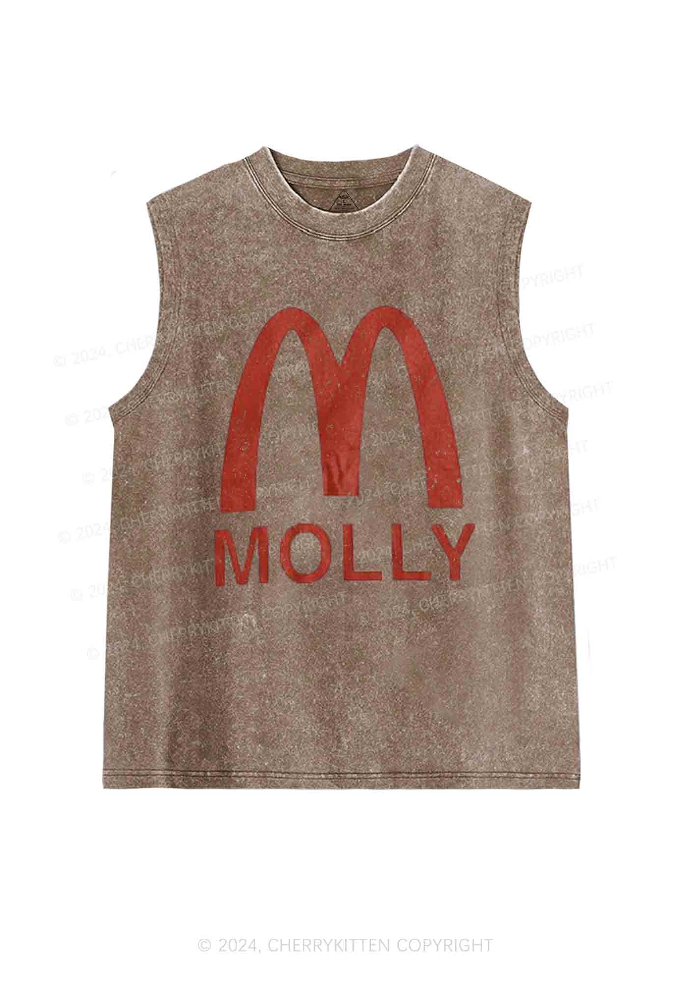 Red Molly Y2K Washed Tank Cherrykitten - Image 6