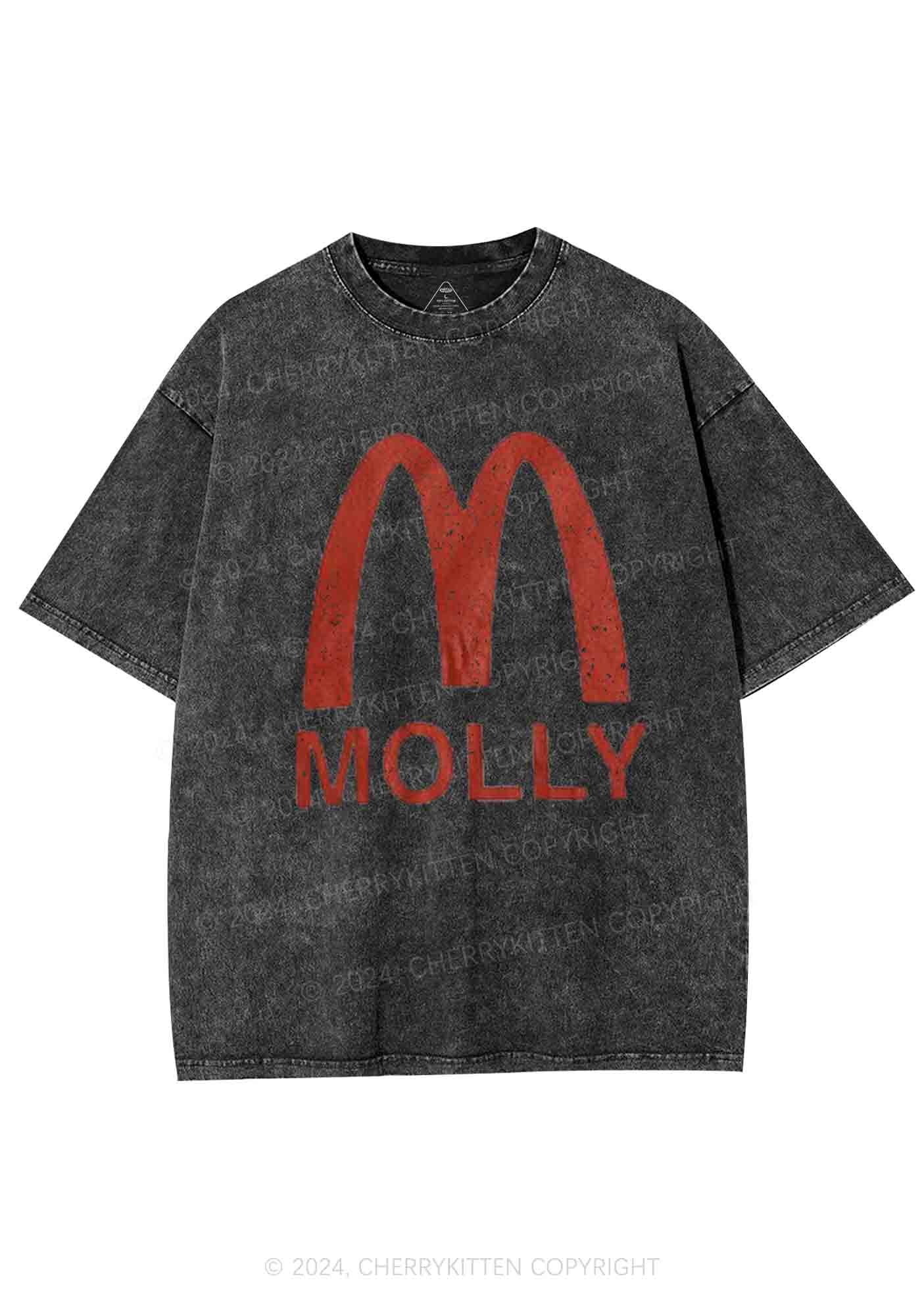 Red Molly Y2K Washed Tee Cherrykitten - Image 3