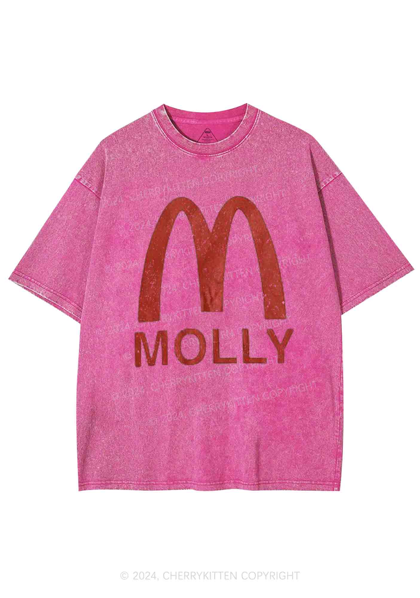 Red Molly Y2K Washed Tee Cherrykitten - Image 4