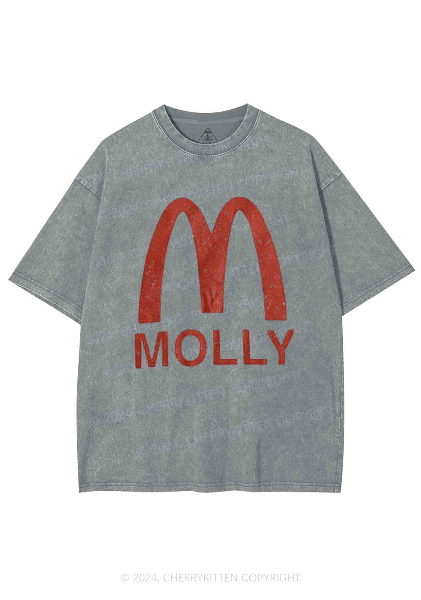 Red Molly Y2K Washed Tee Cherrykitten - Image 6