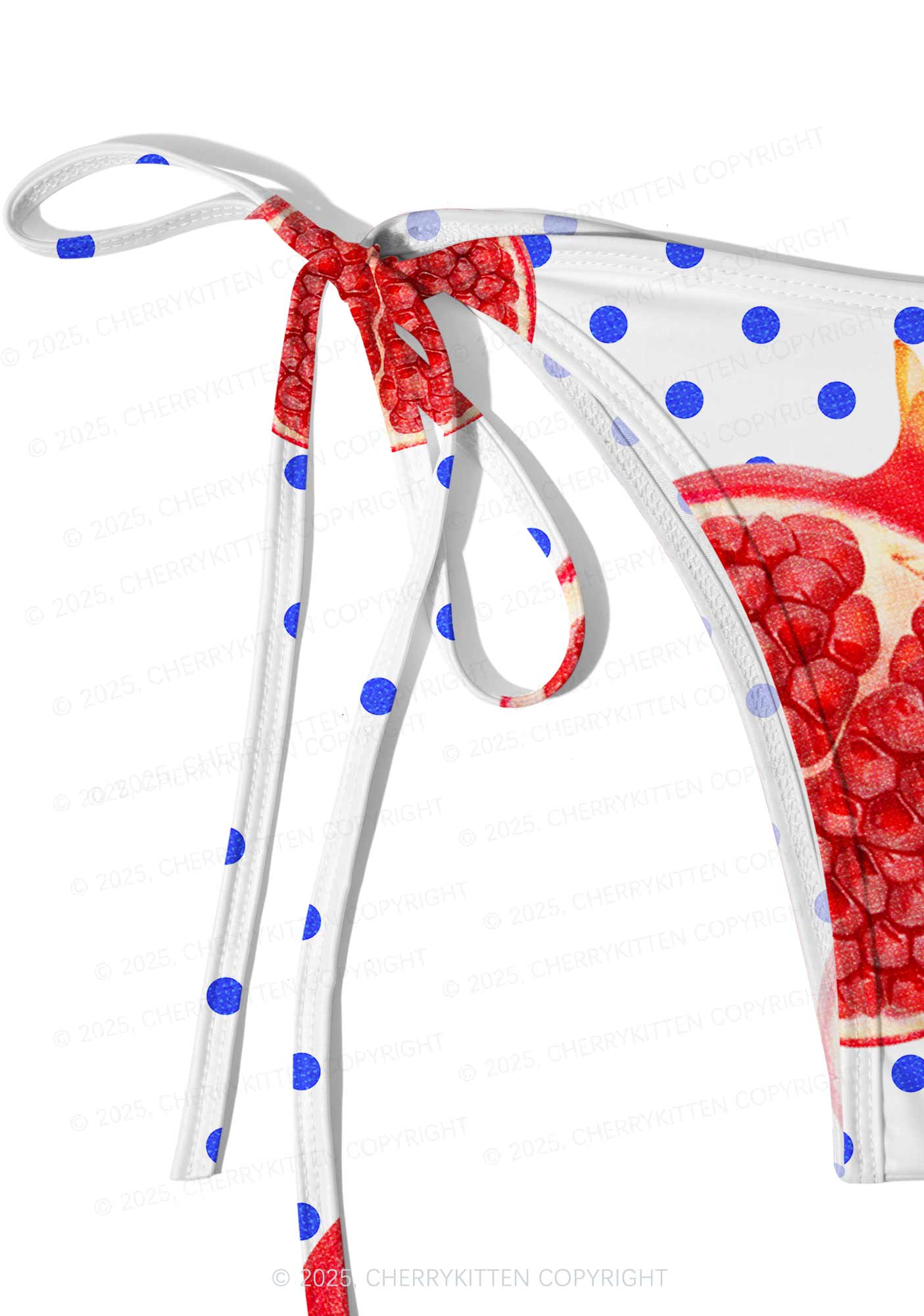 Red Pomegranate Y2K Print Bikini Set Cherrykitten - Image 4