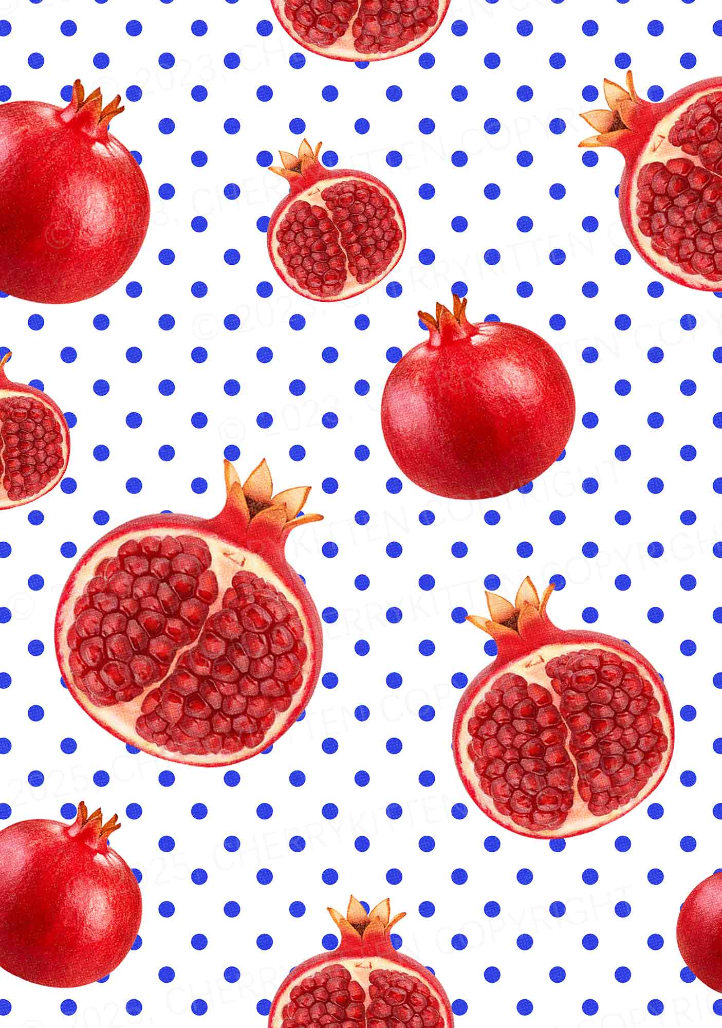 Red Pomegranate Y2K Print Mini Skirt Cherrykitten - Image 2