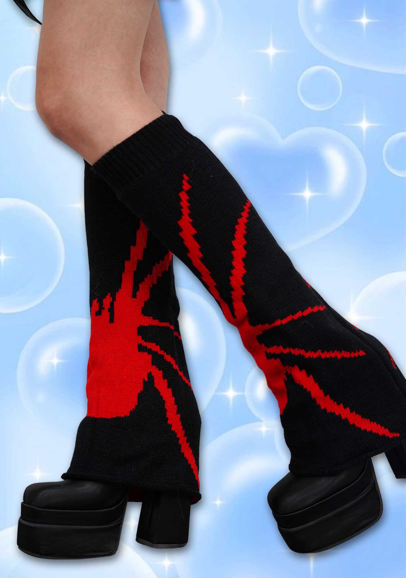 Red Spider Y2K Leg Warmers Cherrykitten - Image 3