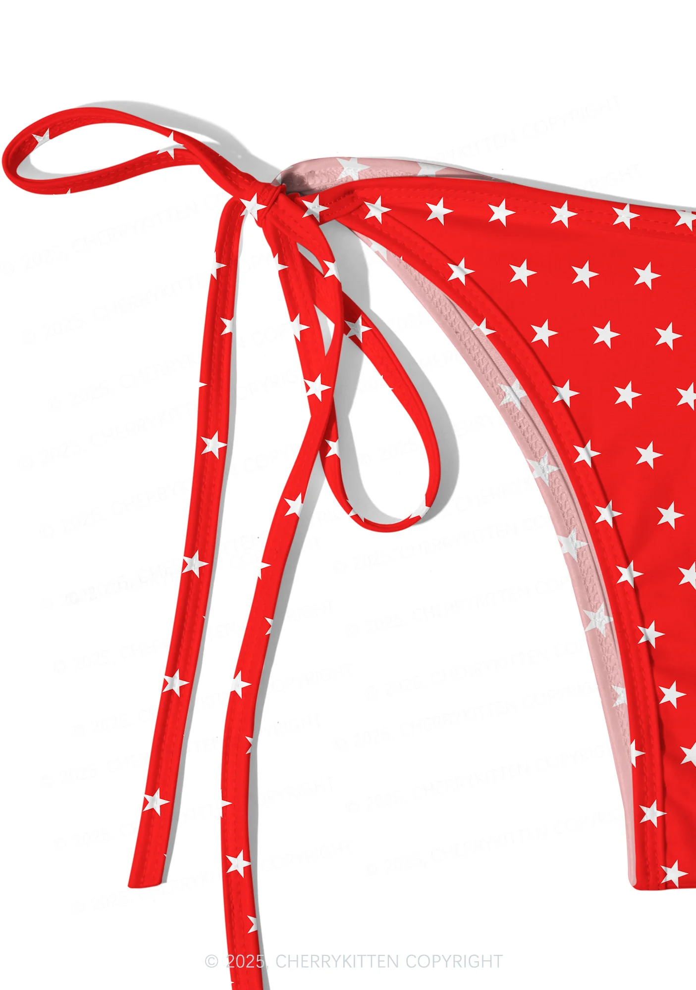 Red Star Y2K Print Bikini Set Cherrykitten - Image 5