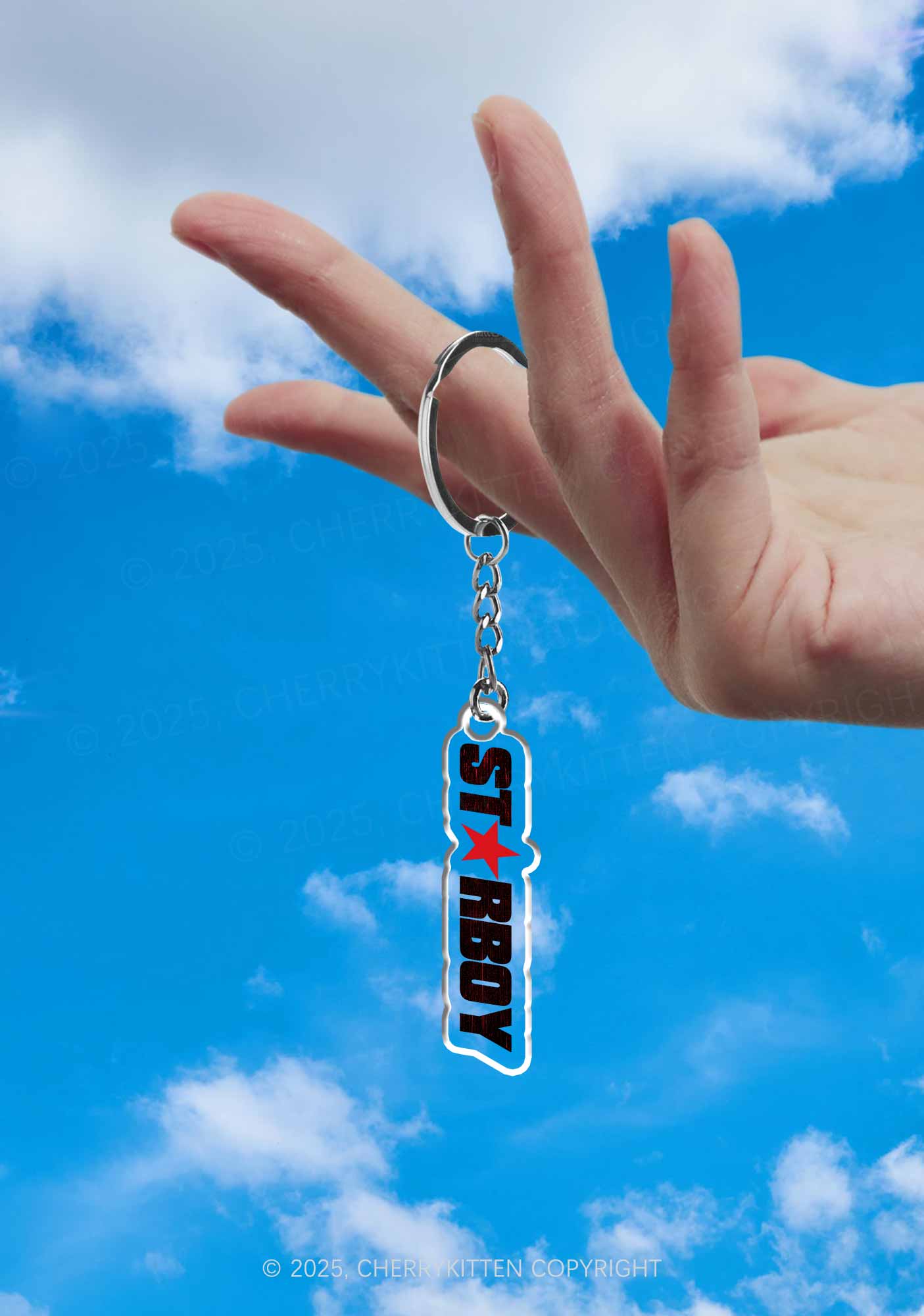 Red Starboy 1Pc Y2K Keychain Cherrykitten - Image 2