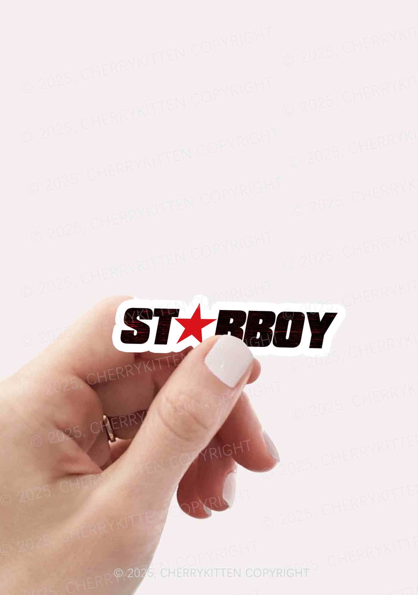 Red Starboy 1Pc Y2K Sticker Cherrykitten - Image 2