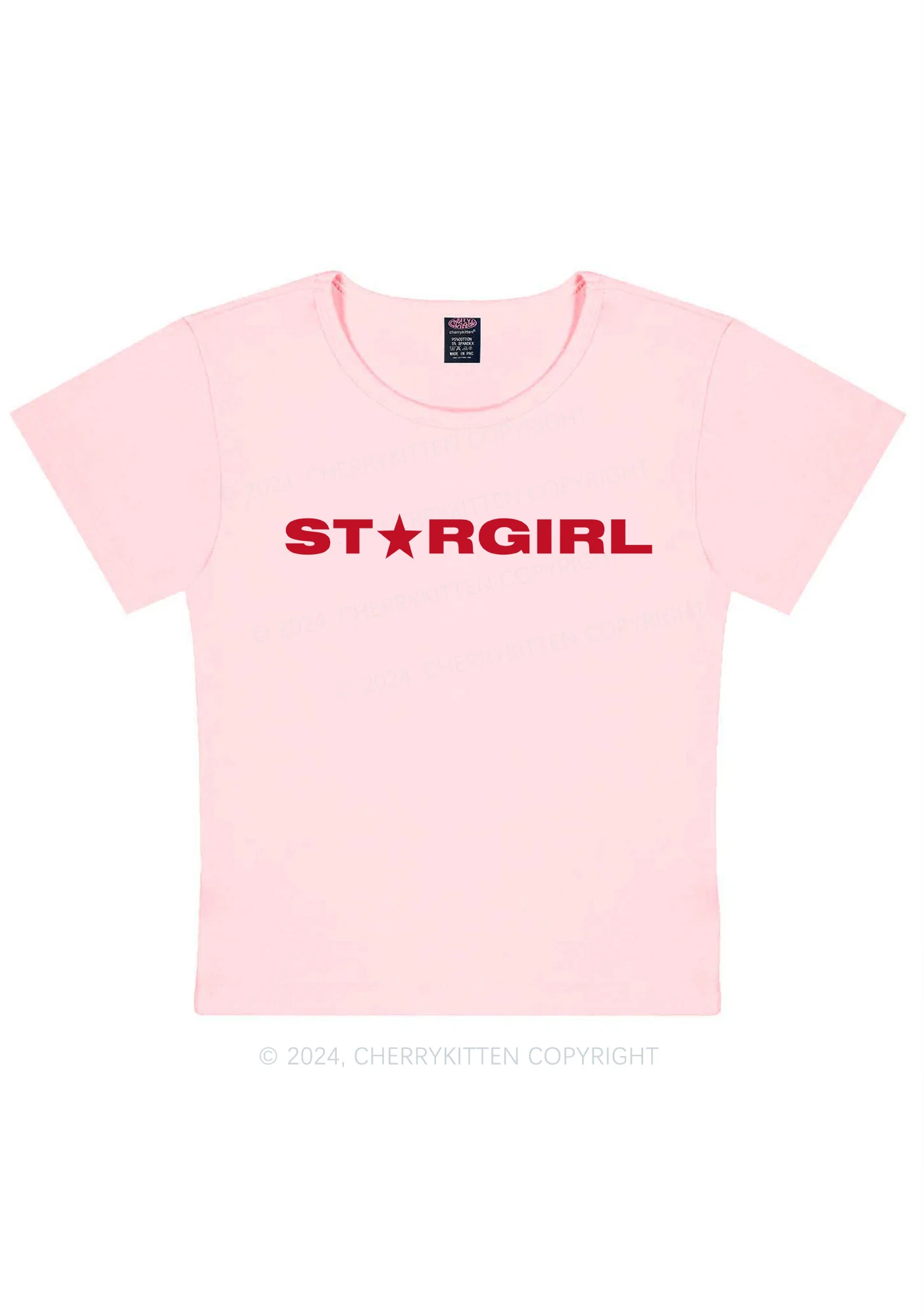 Red Stargirl Y2K Baby Tee Cherrykitten - Image 11