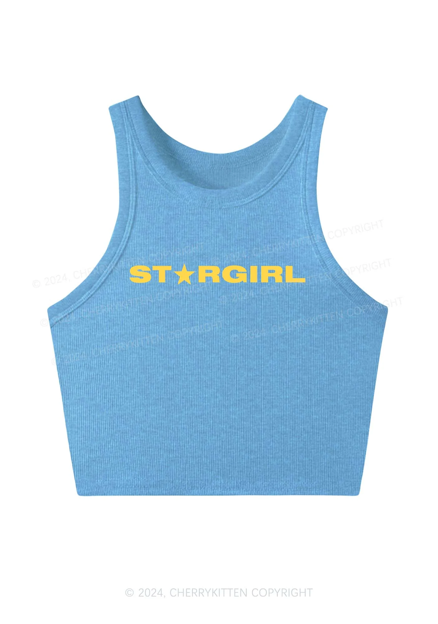 Red Stargirl Y2K Crop Tank Top Cherrykitten - Image 4