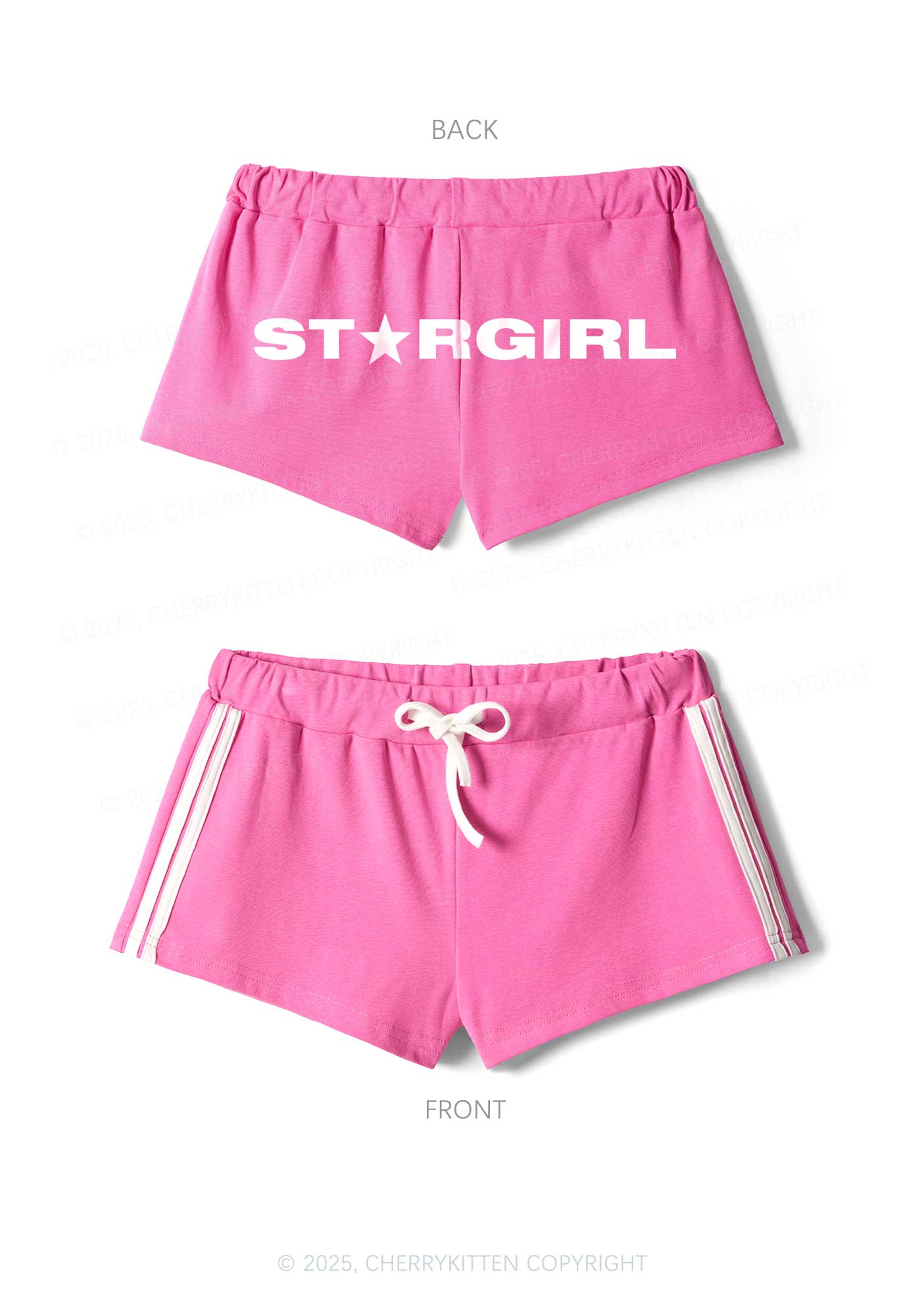 Red Stargirl Y2K Drawstring Mini Shorts Cherrykitten - Image 5