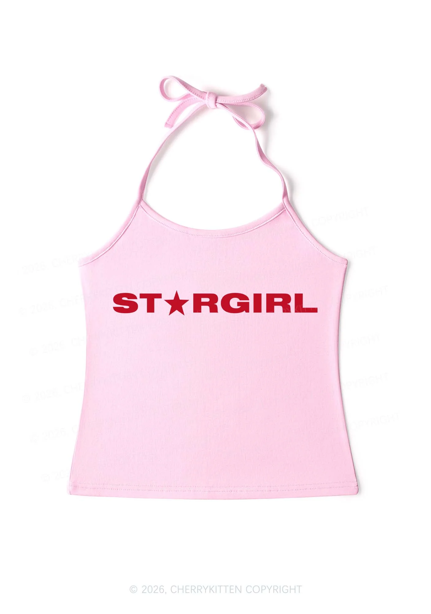 Red Stargirl Y2K Halter Neck Cami Cherrykitten - Image 4