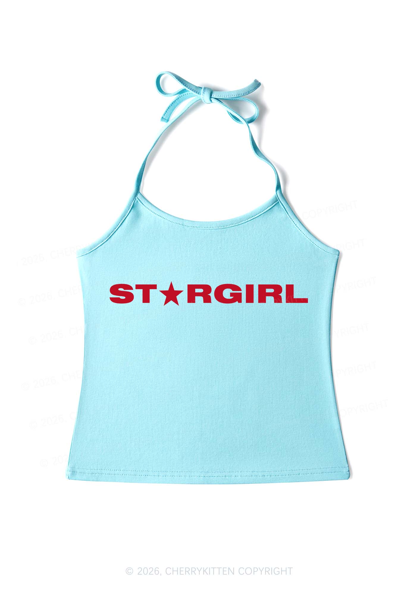 Red Stargirl Y2K Halter Neck Cami Cherrykitten - Image 5
