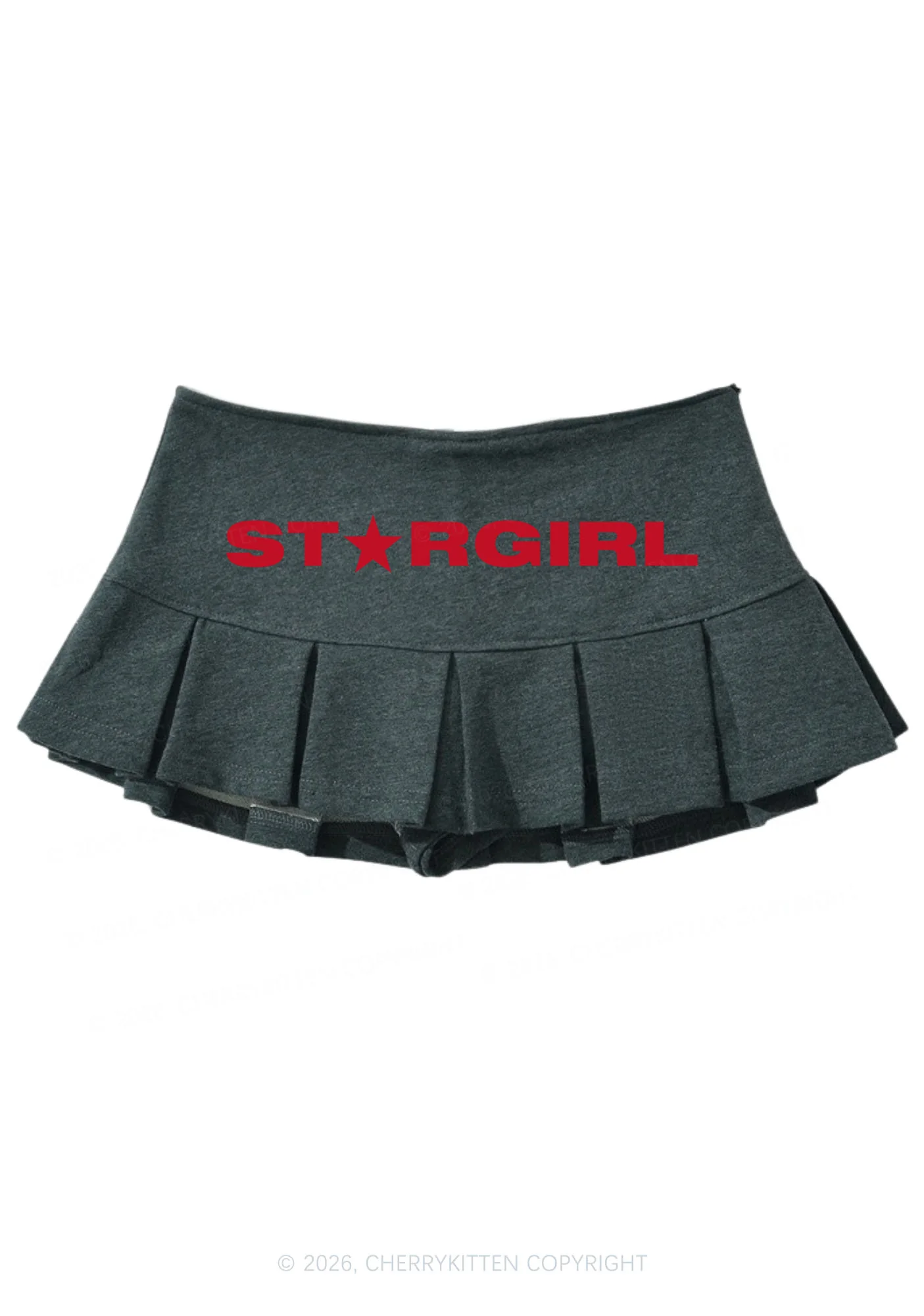 Red Stargirl Y2K Mini Pleated Skirts Cherrykitten - Image 3